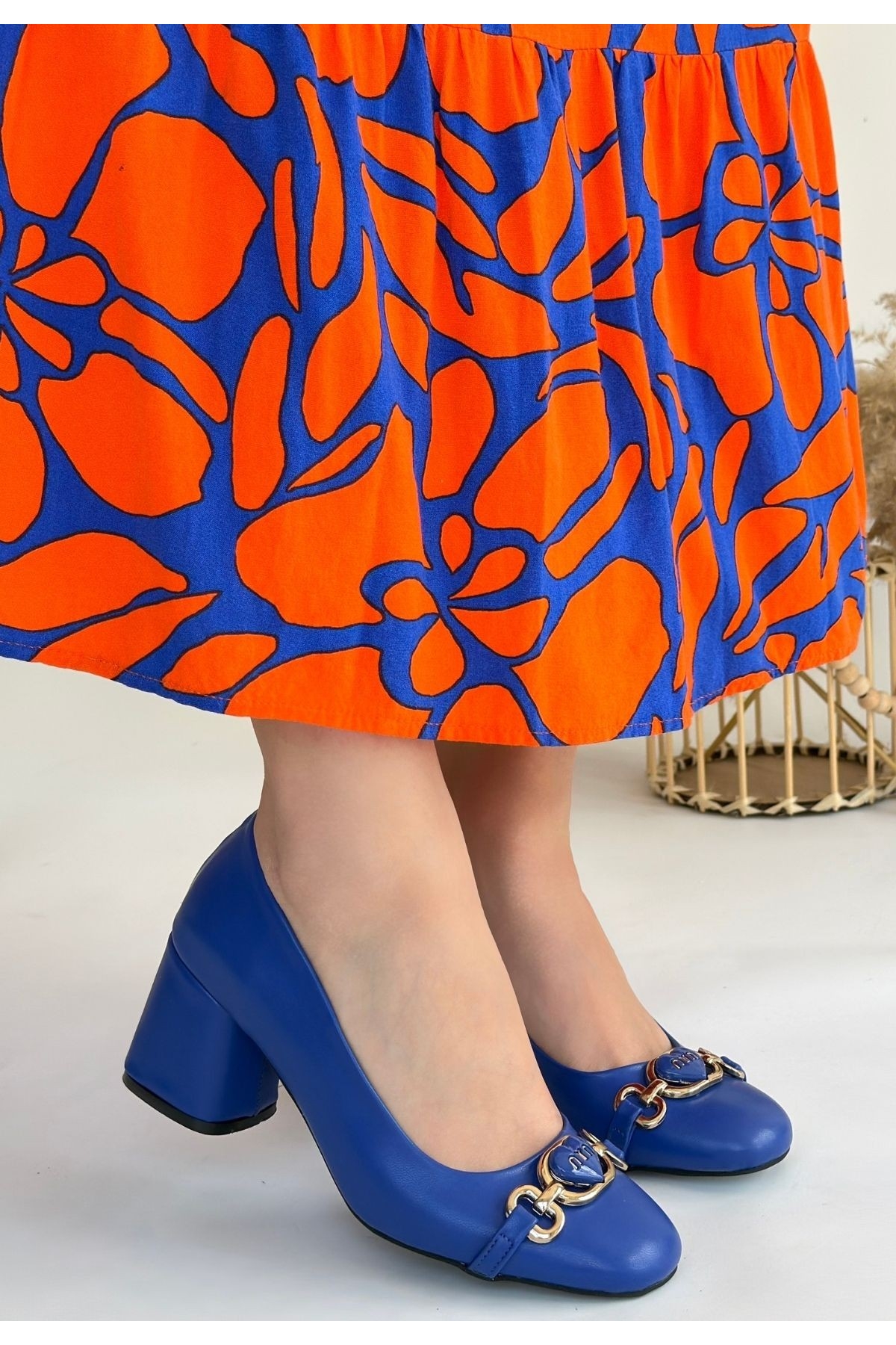 Mavi Kadın Topuklu Ayakkabı - Görsel 4