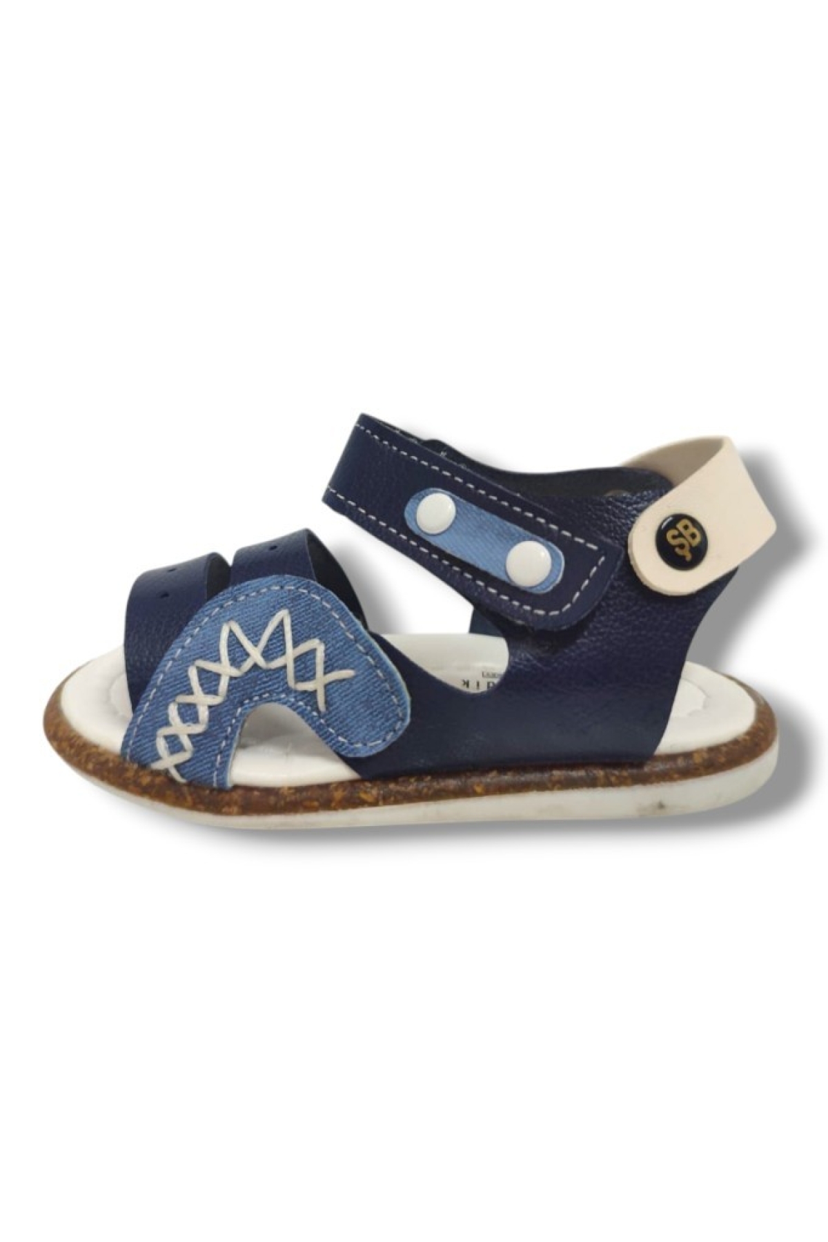 Şirinbebe 1548-20 Anatomik Dikiş Çirtli Erkek Çocuk Sandalet Lacivert Mavi 21-25 - Görsel 4
