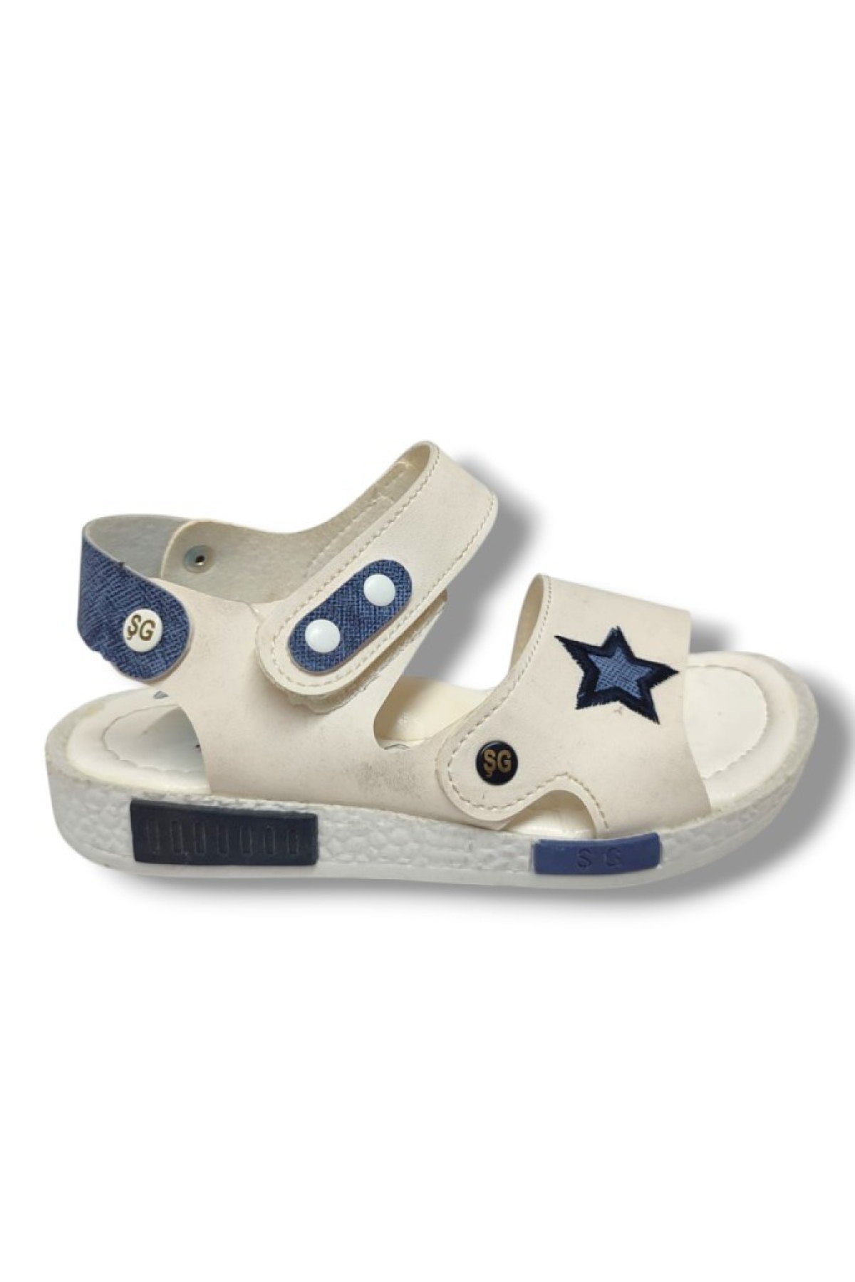 Şiringenç 1542-20 Anatomik Çirt Bant Yıldız Erkek Çocuk Sandalet Beyaz Mavi 26-30 - Görsel 3