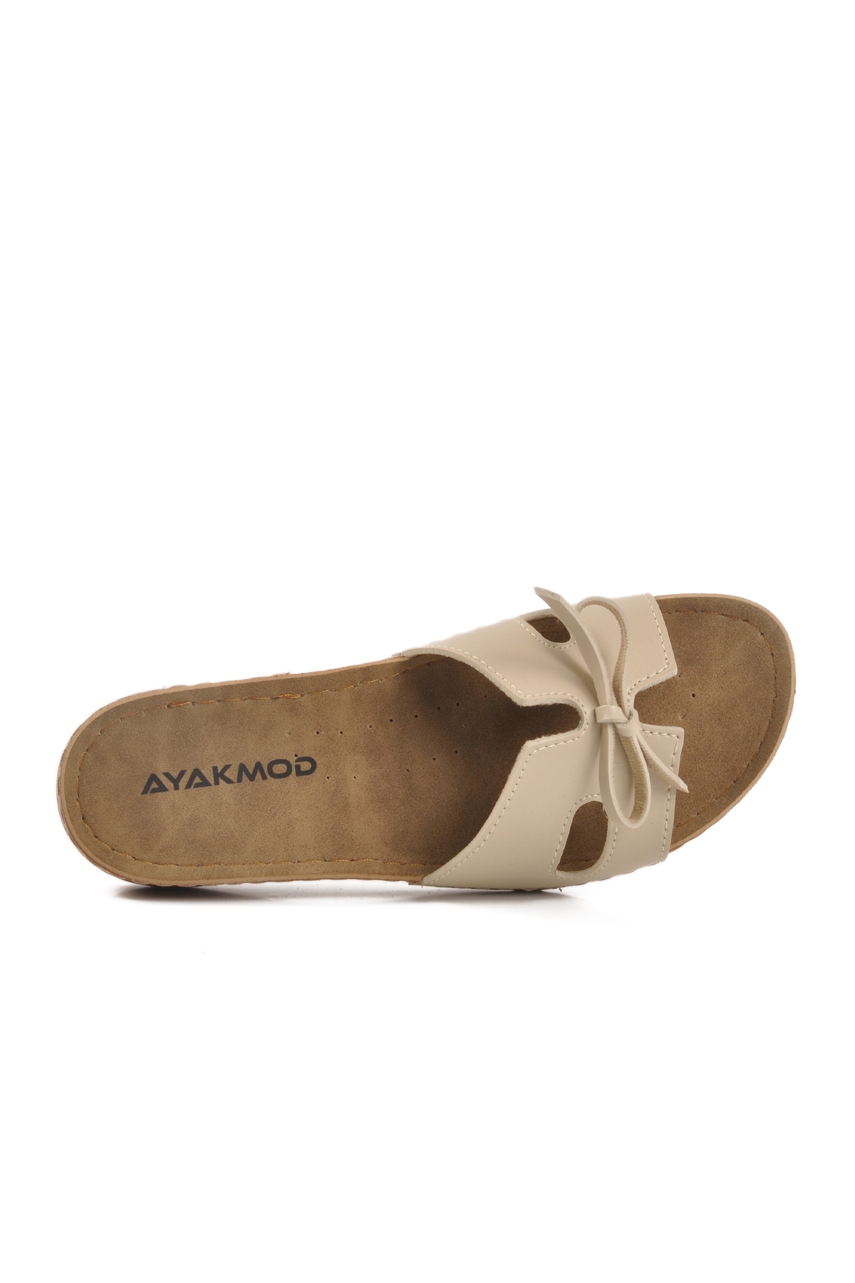 Bej İnce Taban Anatomik Kadın Terlik 11-367 Z - Görsel 5