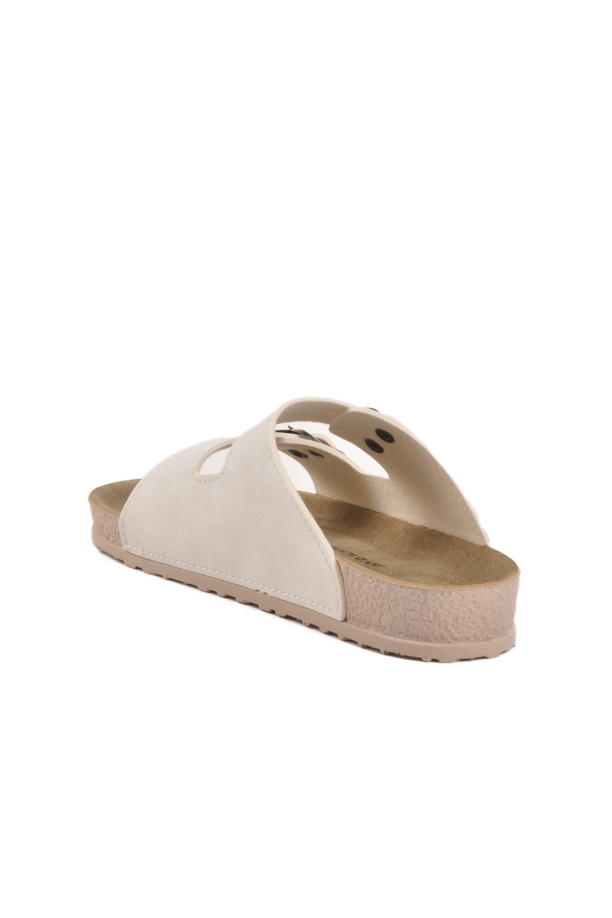 Beyaz Gri Hafif Çift Bantlı Anatomik Kadın Terlik 20-972 Z - Görsel 5