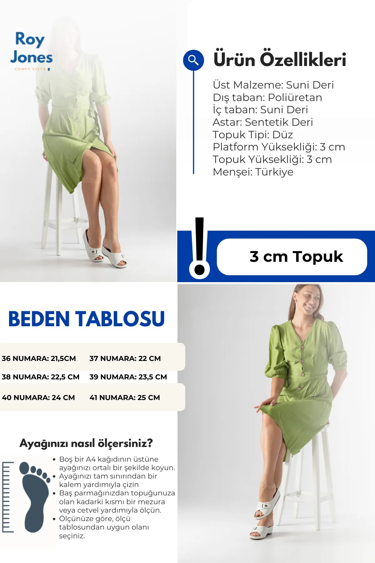 1850 Ortopedik Çapraz Cırtlı Kadın Terlik - Görsel 7