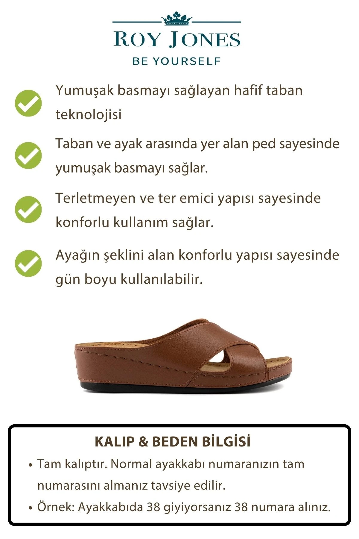 1802 Ortopedik İç Dış Konforlu Günlük Kadın Terlik - Görsel 3