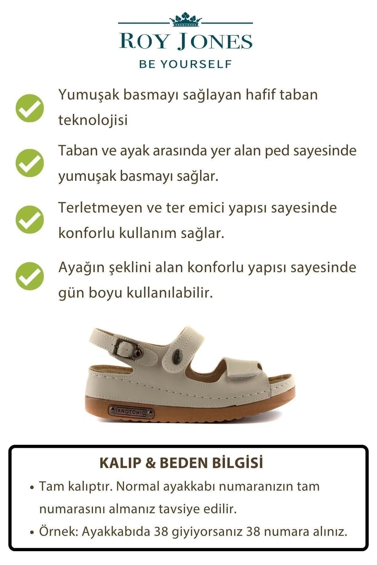 3014 Ortopedik Çift Bantlı Tokalı Kadın Sandalet - Görsel 8