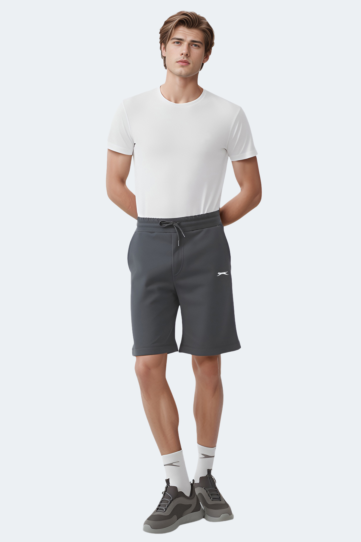 Slazenger VELVELA Erkek Şort Koyu Gri