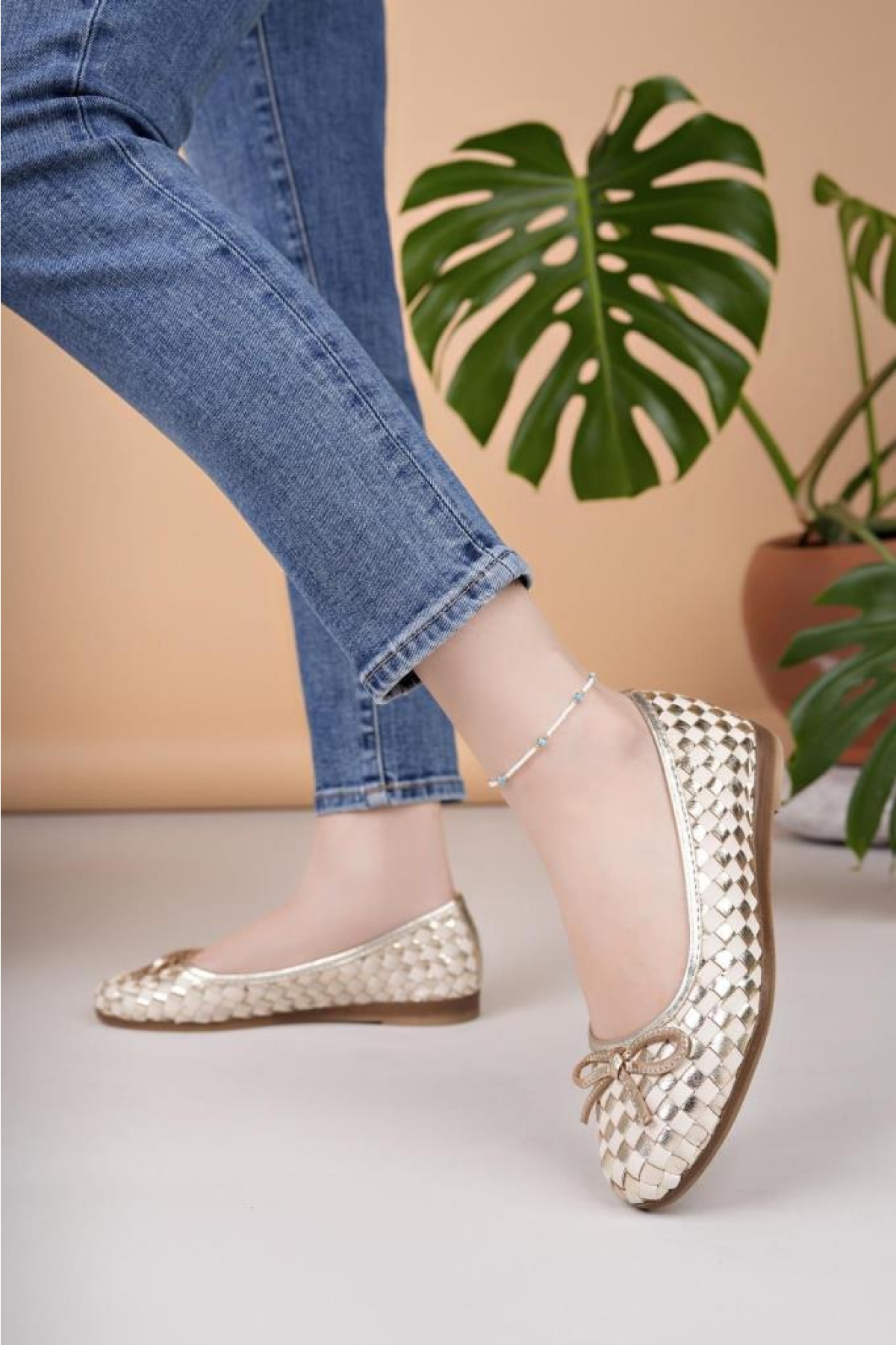 D25ya 525 Hakiki Deri Kadın Babet - Görsel 3