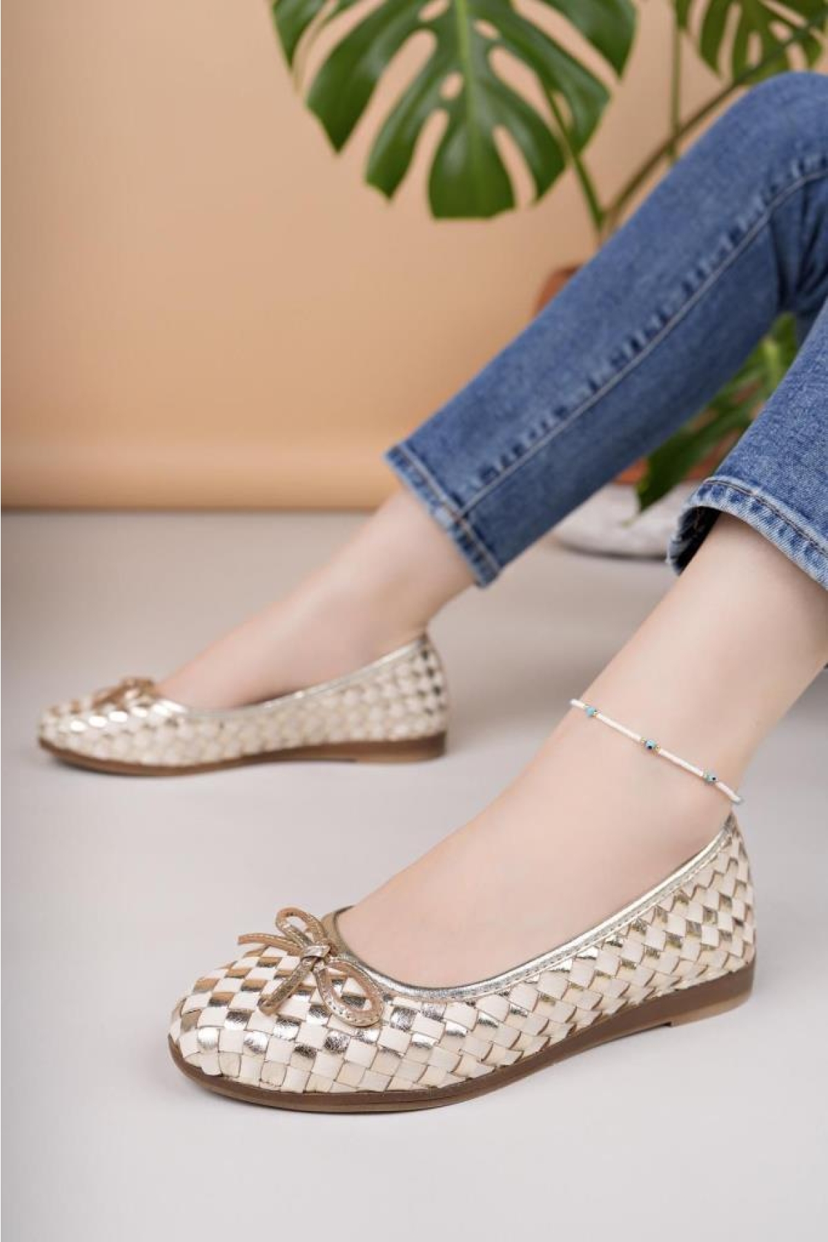 D25ya 525 Hakiki Deri Kadın Babet - Görsel 5