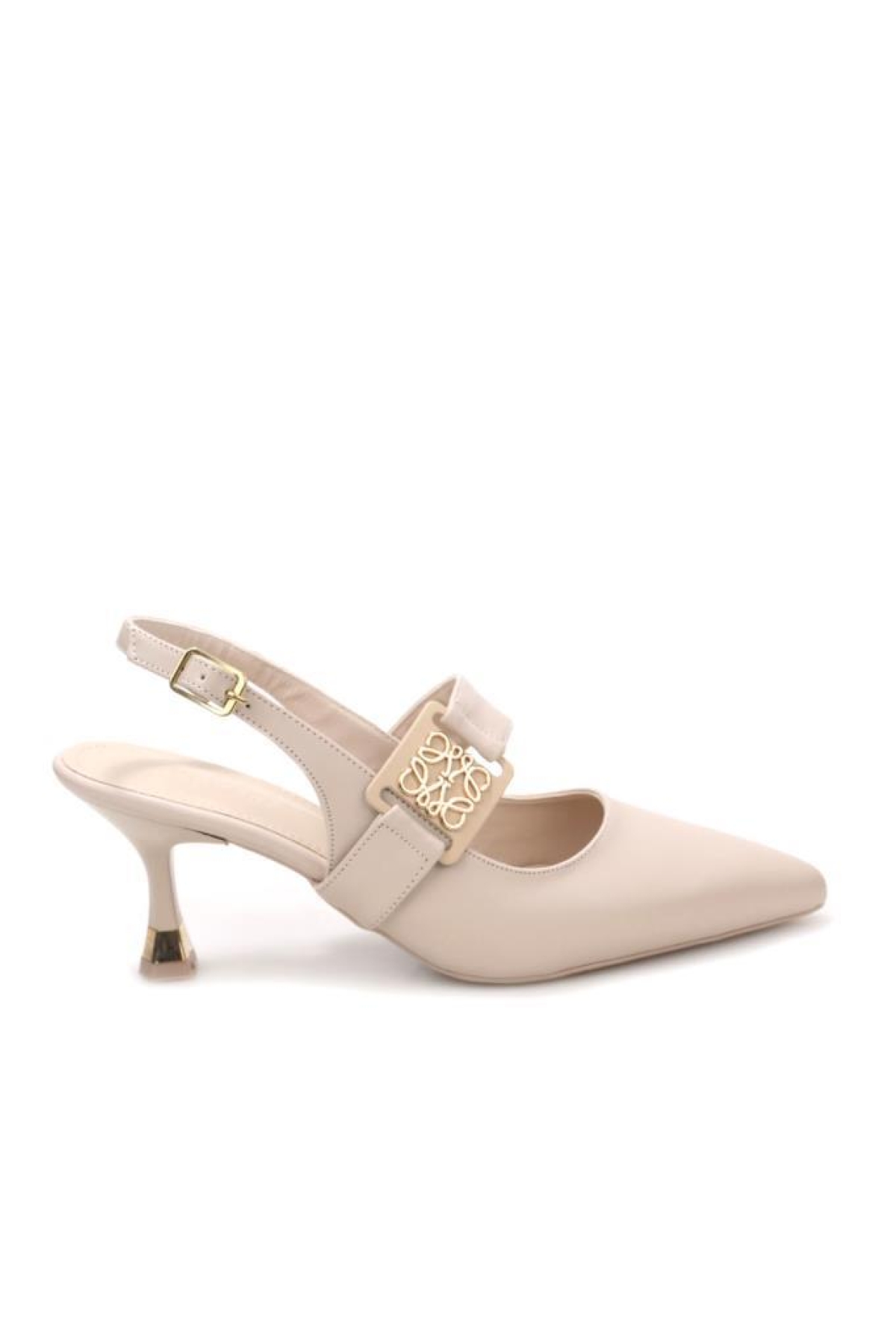 Pisagor Ps-32670 Kadın Arkası Açık Topuklu Ayakkabı - Görsel 2