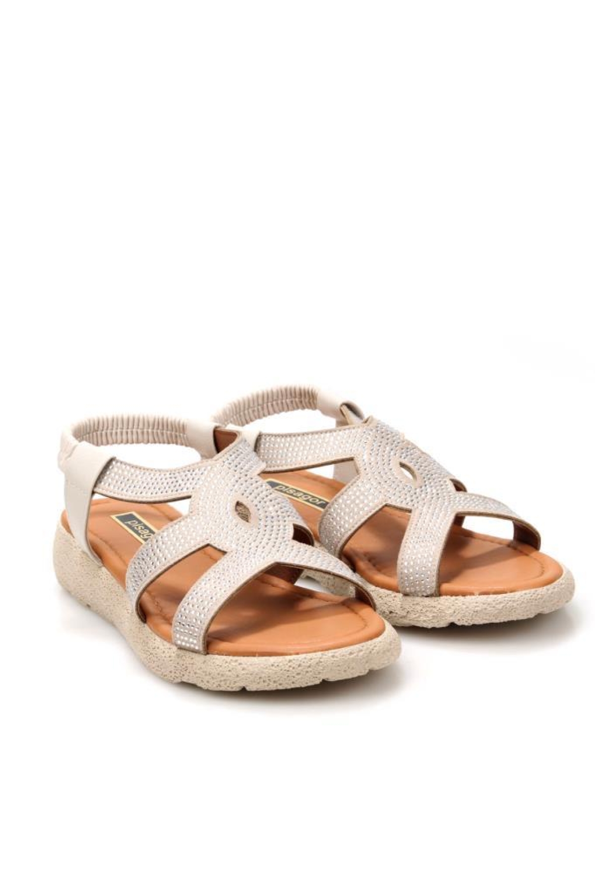Pisagor Ps-32360 Kadın Günlük Taşlı Sandalet - Görsel 3