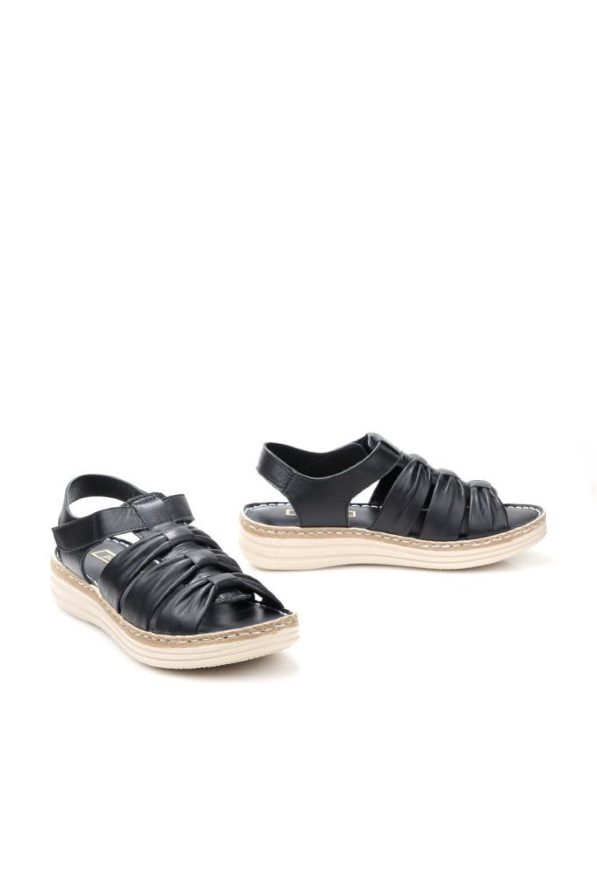 Pisagor Ps-327000 Kadın Ortopedik Deri Sandalet - Görsel 5