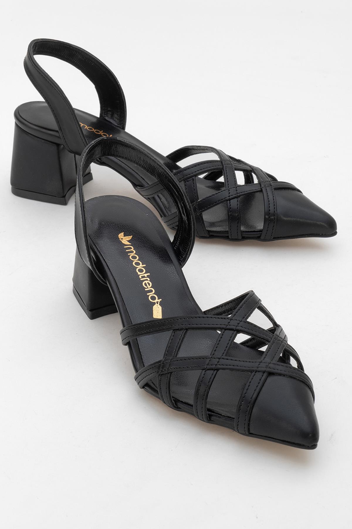 Kadın Topuklu Sandalet SİYAH CİLT - Görsel 2