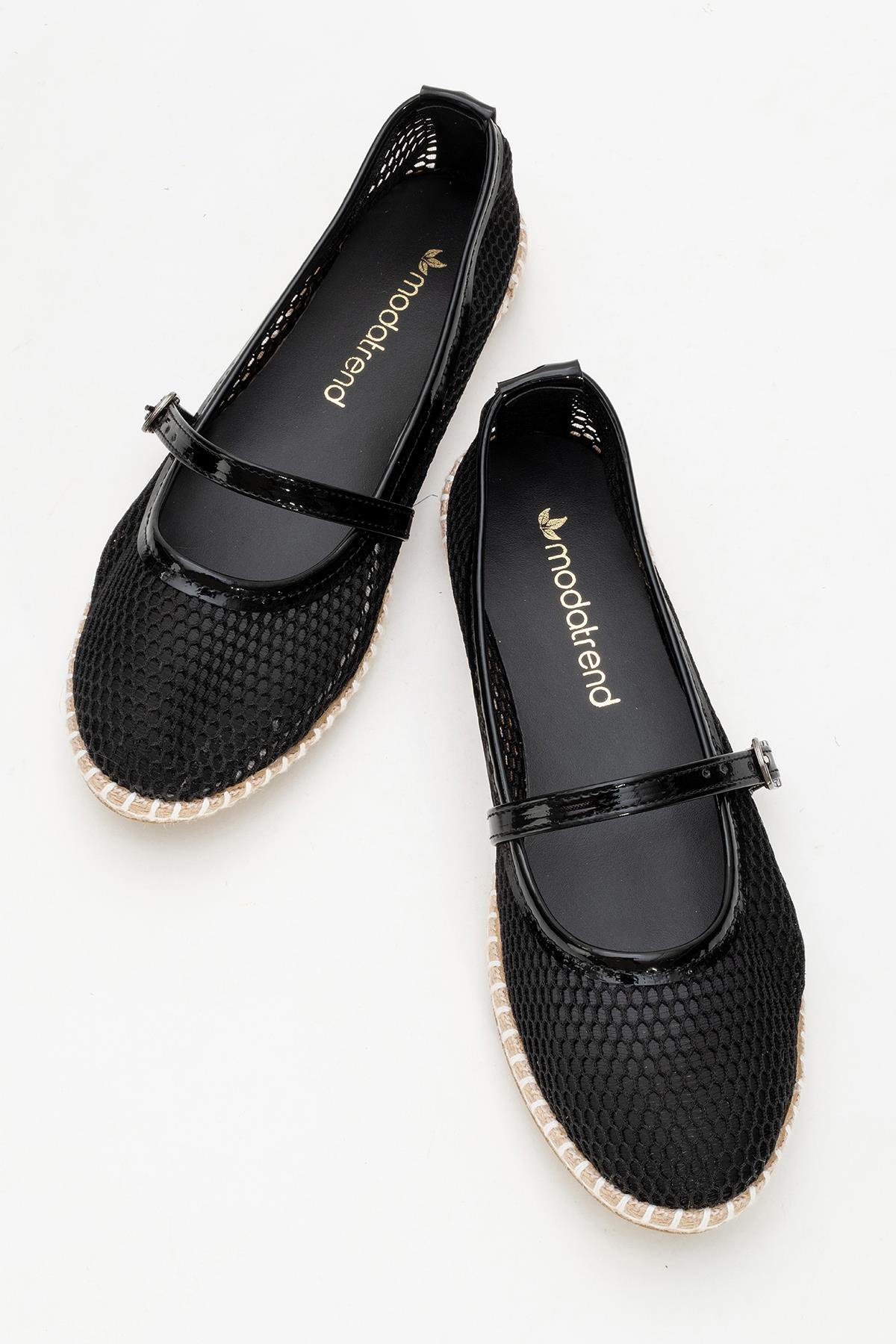 Fileli Kutlu Tek Biyeli Kadın Babet SİYAH - Görsel 6