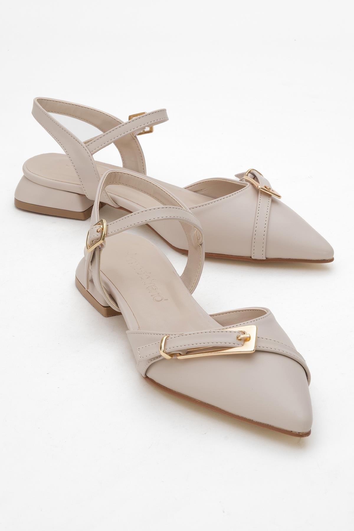 Kadın Tokalı Topuklu Sandalet TEN CİLT - Görsel 2