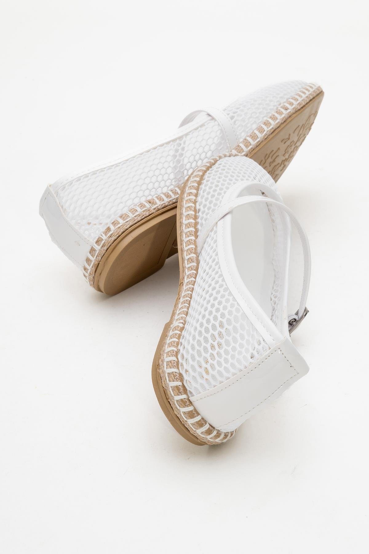 Fileli Kutlu Tek Biyeli Kadın Babet BEYAZ - Görsel 5