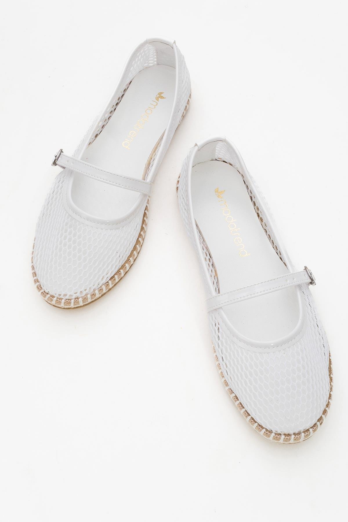 Fileli Kutlu Tek Biyeli Kadın Babet BEYAZ - Görsel 6