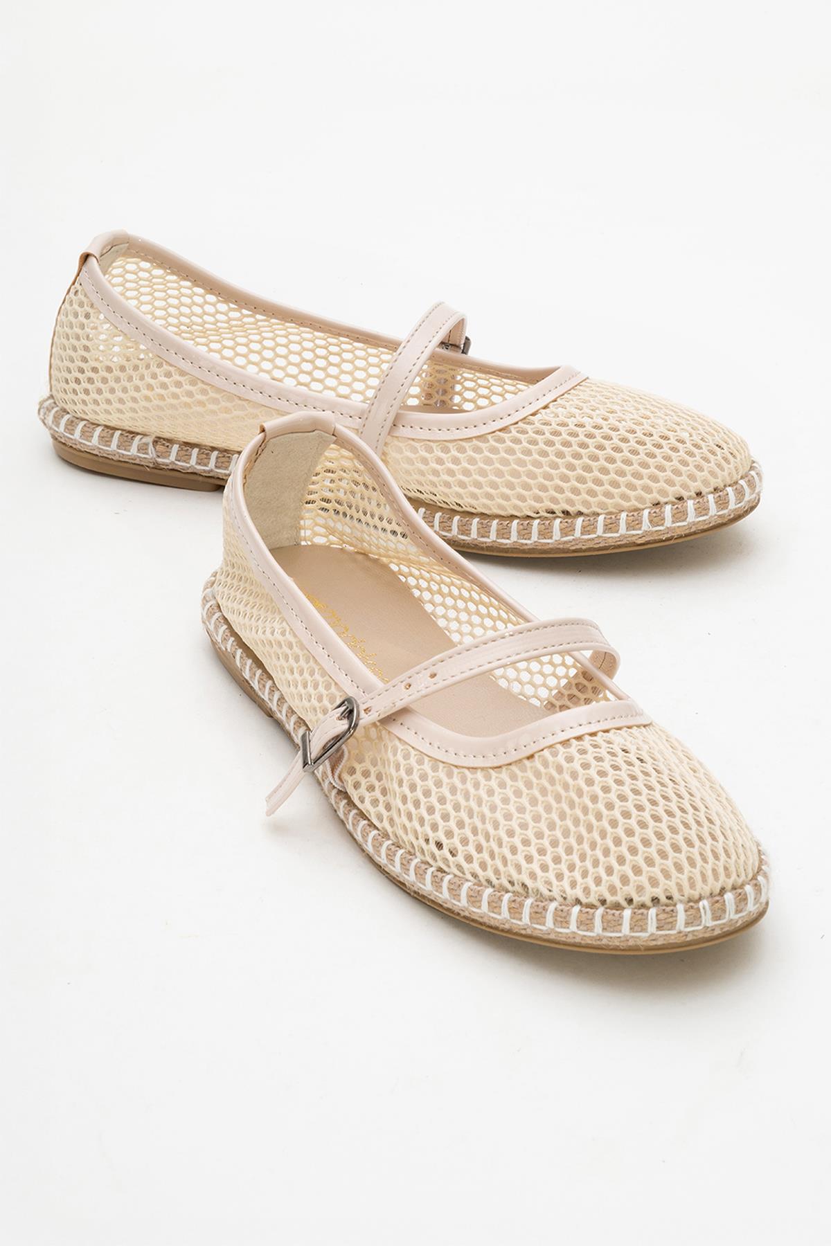 Fileli Kutlu Tek Biyeli Kadın Babet BEJ - Görsel 2