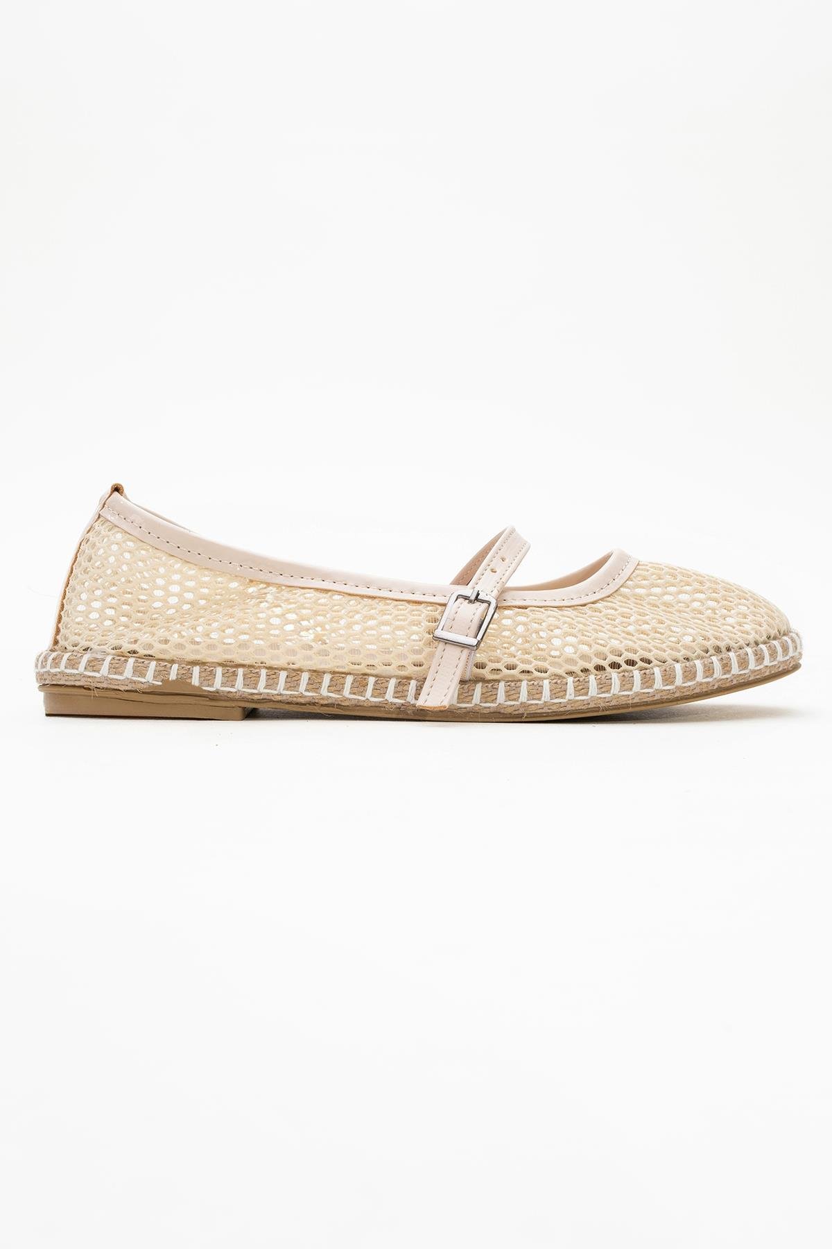 Fileli Kutlu Tek Biyeli Kadın Babet BEJ - Görsel 3