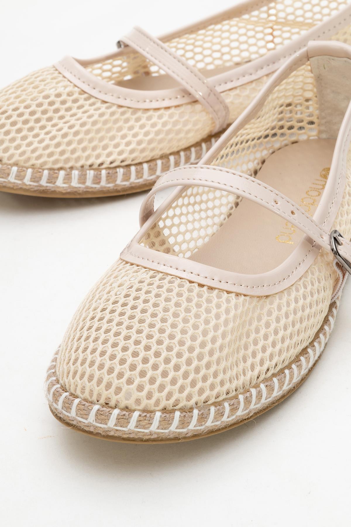 Fileli Kutlu Tek Biyeli Kadın Babet BEJ - Görsel 4