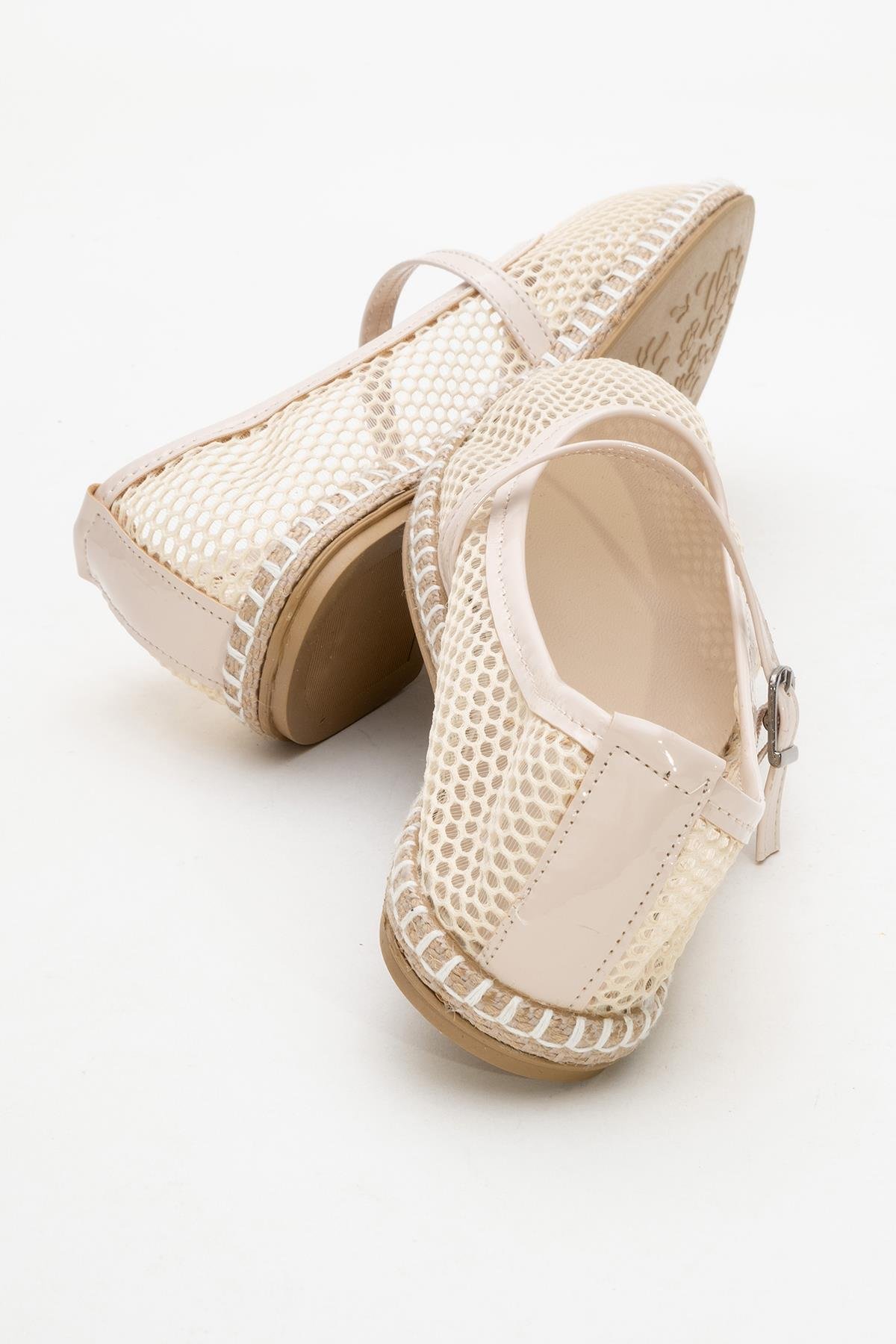 Fileli Kutlu Tek Biyeli Kadın Babet BEJ - Görsel 5