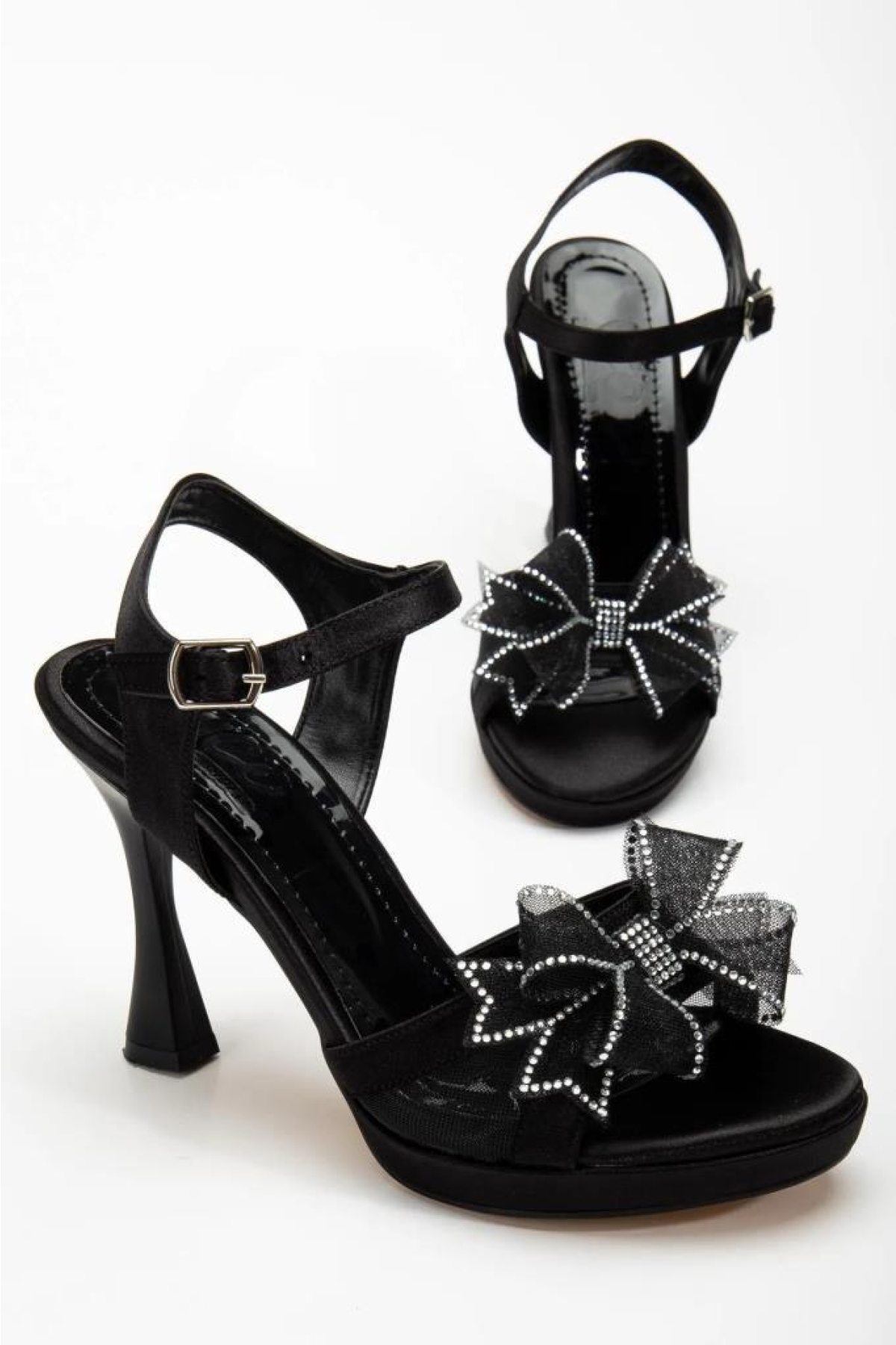 Hco 03165 Kadın Platform Topuklu Gelin Nikah Düğün Sandalet - Görsel 3