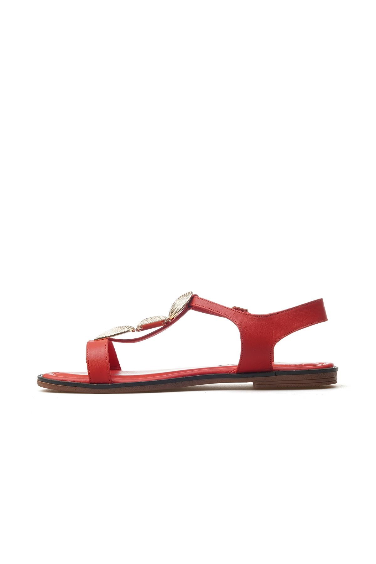 Kadın Toka Detaylı Sandalet 25y 25161301y Z Kırmızı - Görsel 3