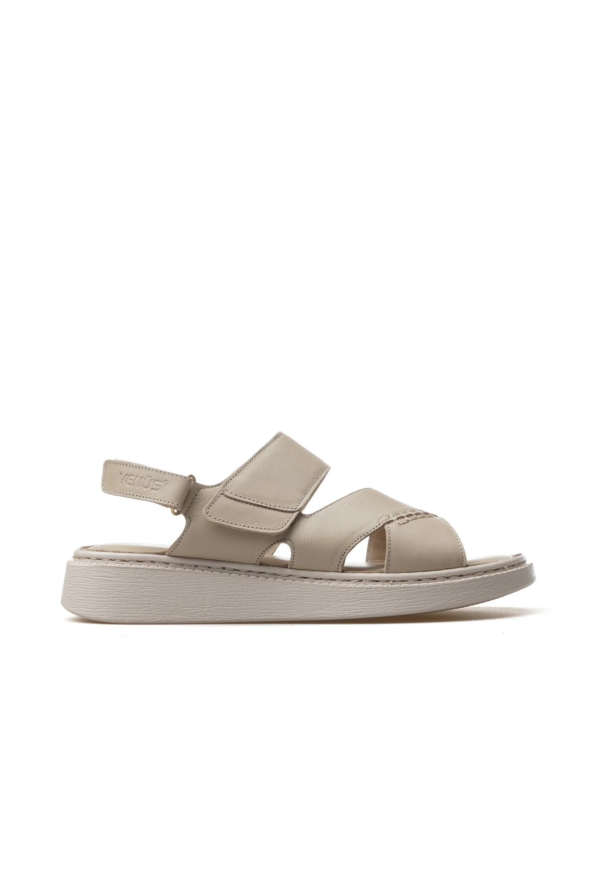 Kadın Hakiki Deri Günlük Sandalet 25y 25322469y Z Bej - Görsel 2