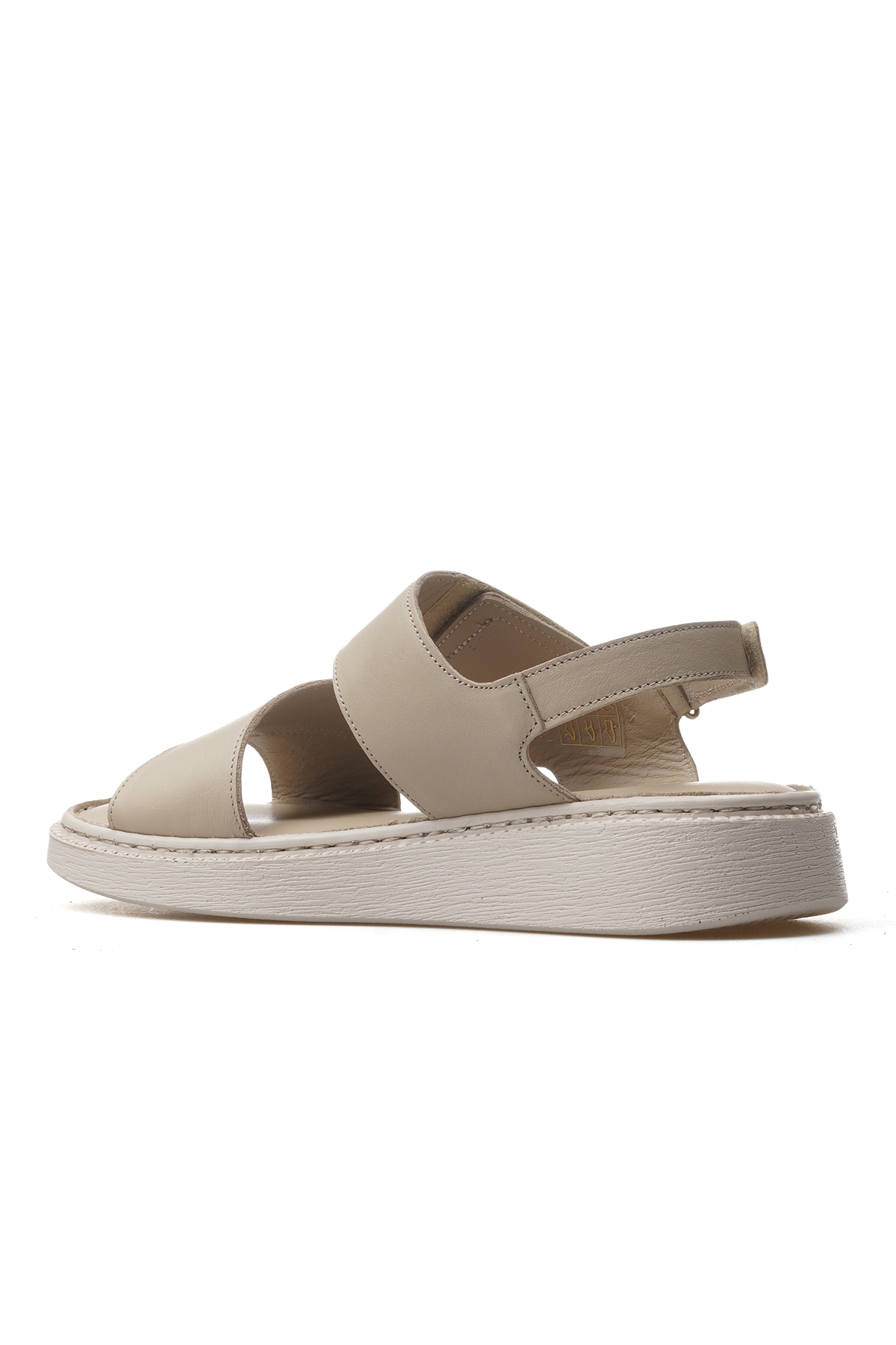 Kadın Hakiki Deri Günlük Sandalet 25y 25322469y Z Bej - Görsel 4