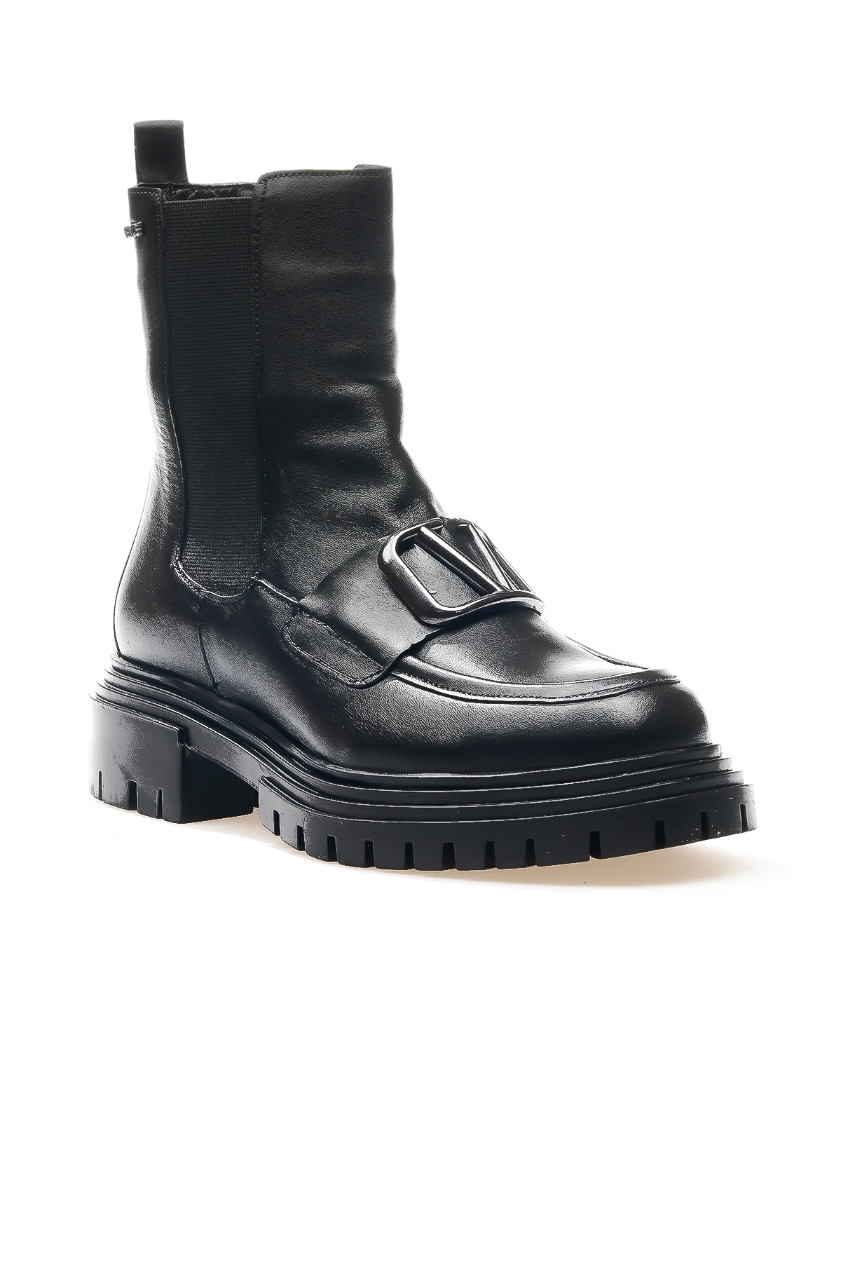 Kadın Hakiki Deri Toka Detaylı Loafer Günlük Bot (36-40) 24k 2253802k Z Siyah - Görsel 5