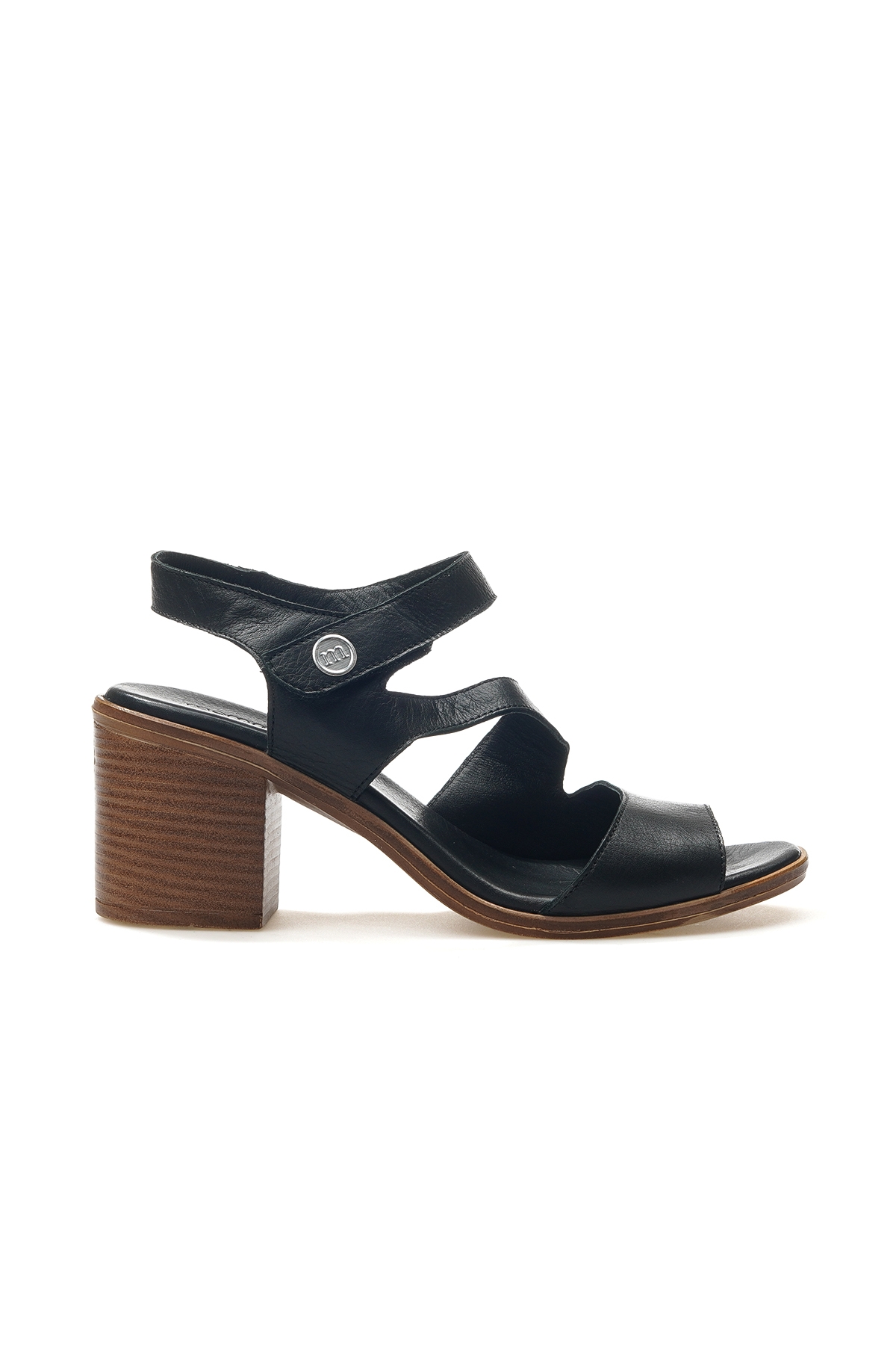 Mammamia Siyah Mammamia Hakiki Deri Kadın Topuklu Günlük Sandalet 25y D25ys-2895 Z