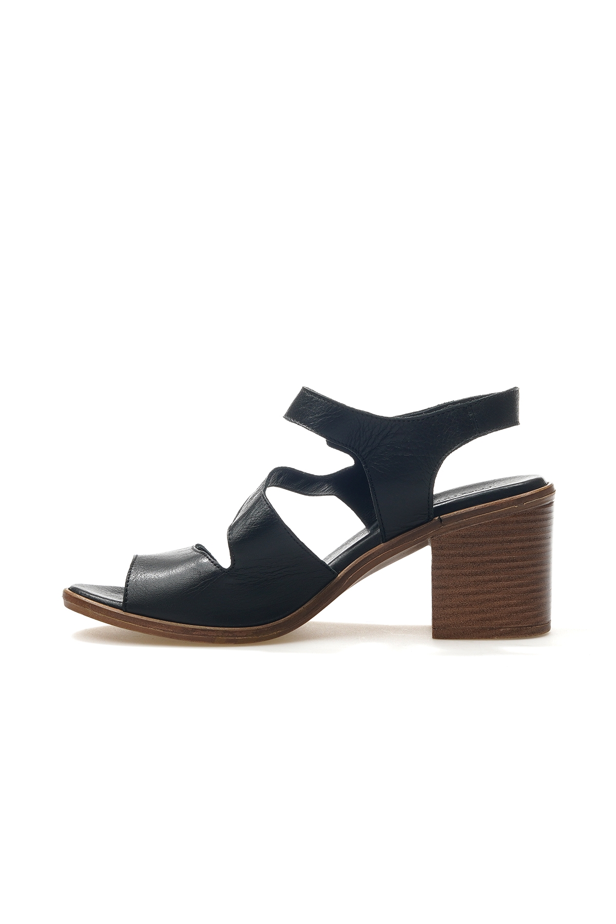 Mammamia Siyah Mammamia Hakiki Deri Kadın Topuklu Günlük Sandalet 25y D25ys-2895 Z