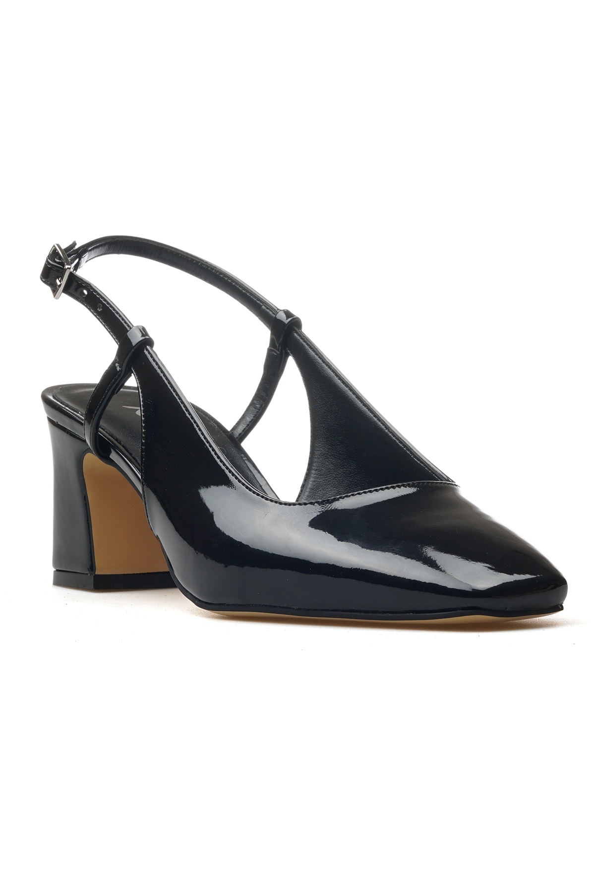 Kadın Kalın Topuklu Günlük Ayakkabı 25y Ykşk-8342 Z Siyah Rugan - Görsel 5