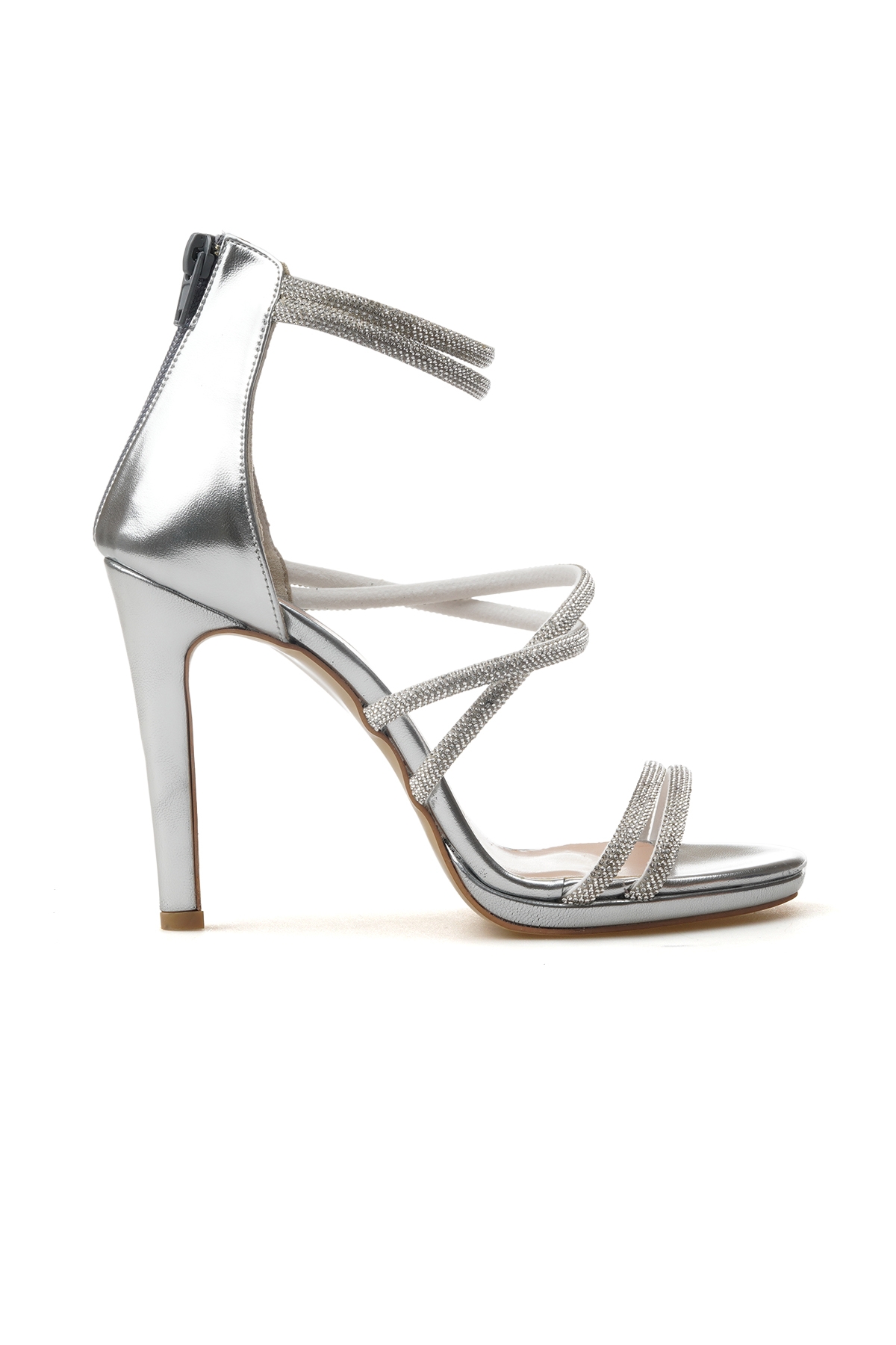 Kadın İnce Topuklu Ayakkabı 25y Ykşk-8471 Z Gümüş - Görsel 2
