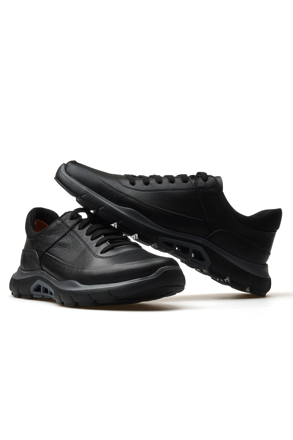 Erkek Hakiki Deri Casual Günlük Ayakkabı 25y Ykm-256073 M Siyah - Görsel 7