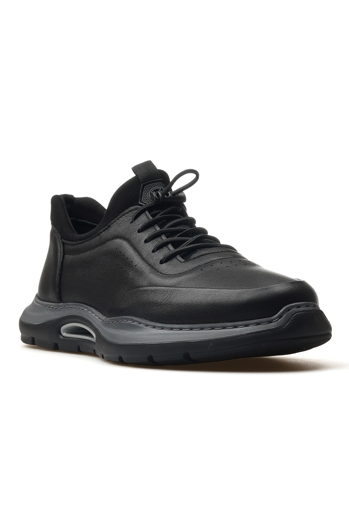 Erkek Hakiki Deri Casual Günlük Ayakkabı 25y Ykş-2844-8225 M Siyah - Görsel 5