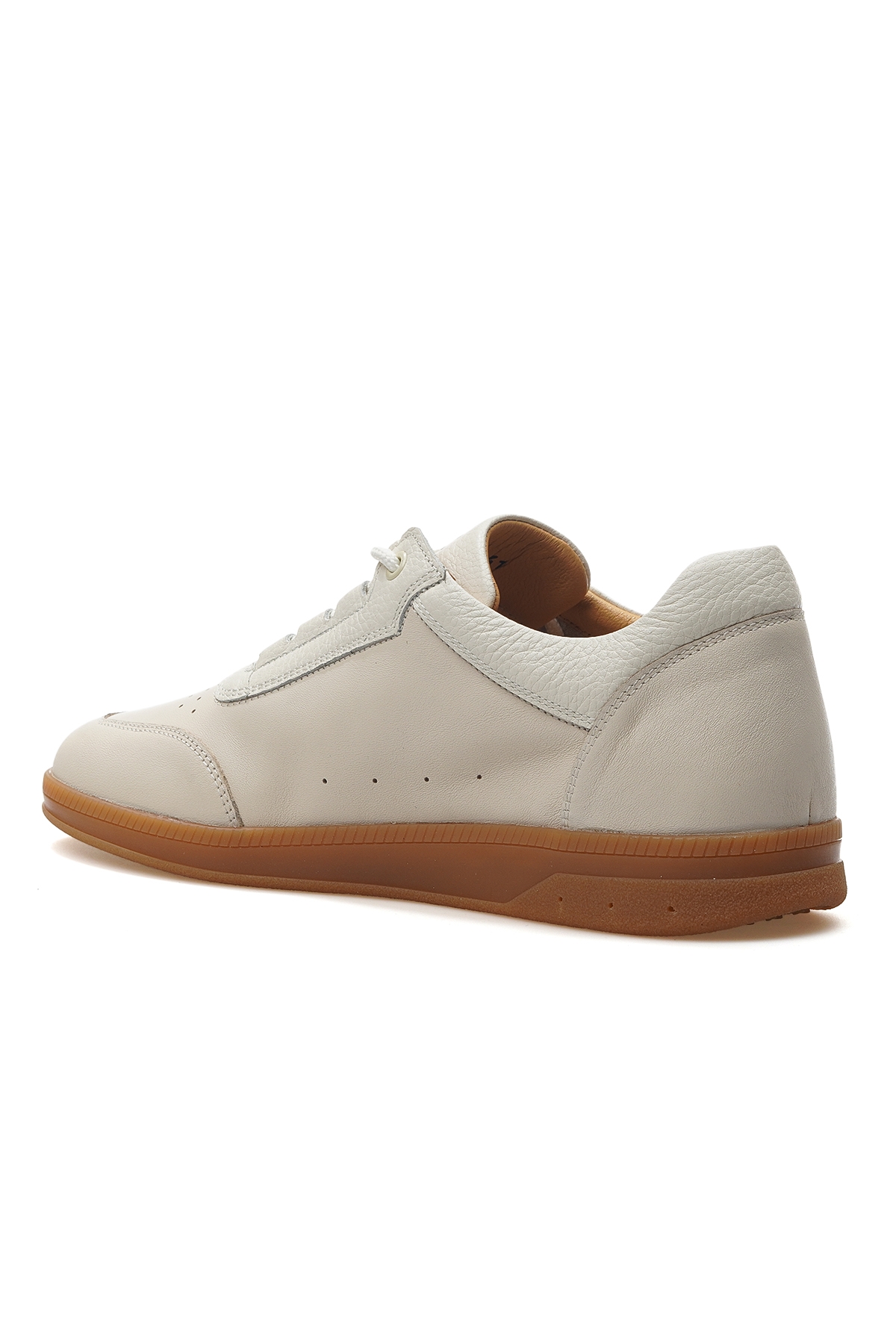 Erkek Hakiki Deri Günlük Ayakkabı 25y H1031 M Kemik - Görsel 4
