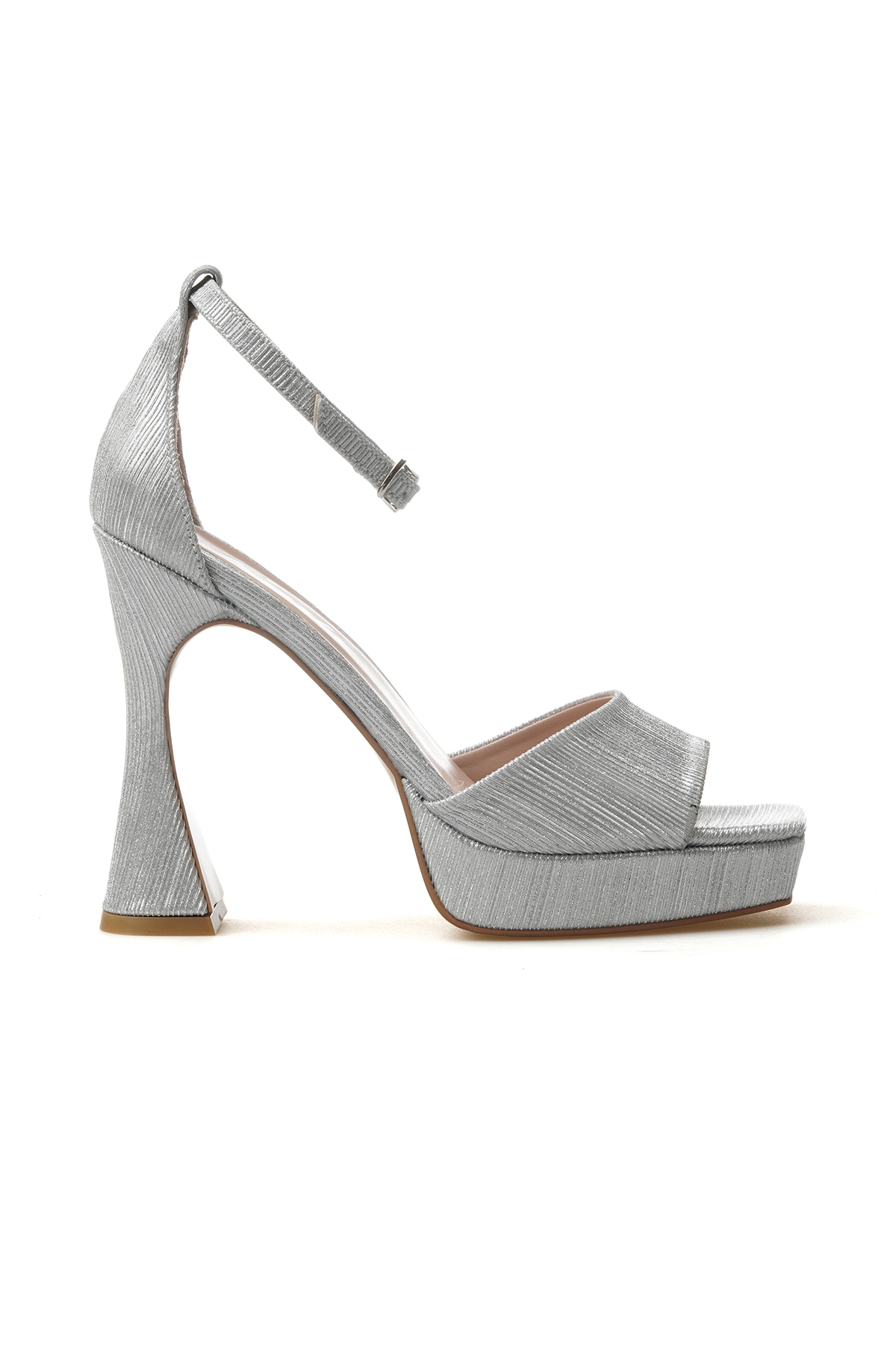 Kadın Yüksek Topuklu Ayakkabı 25y Ykşk-8188 Z Gümüş - Görsel 2
