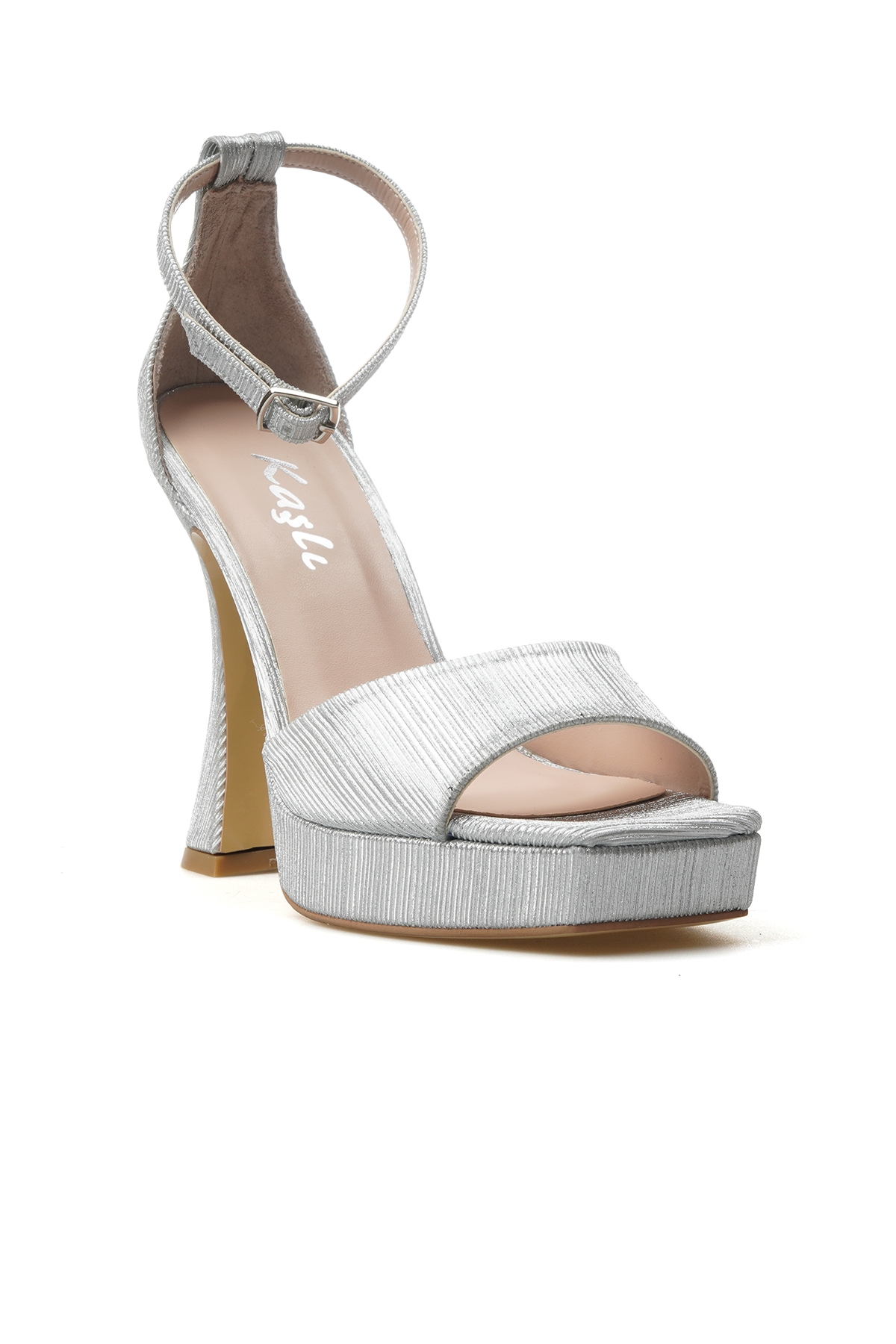 Kadın Yüksek Topuklu Ayakkabı 25y Ykşk-8188 Z Gümüş - Görsel 5