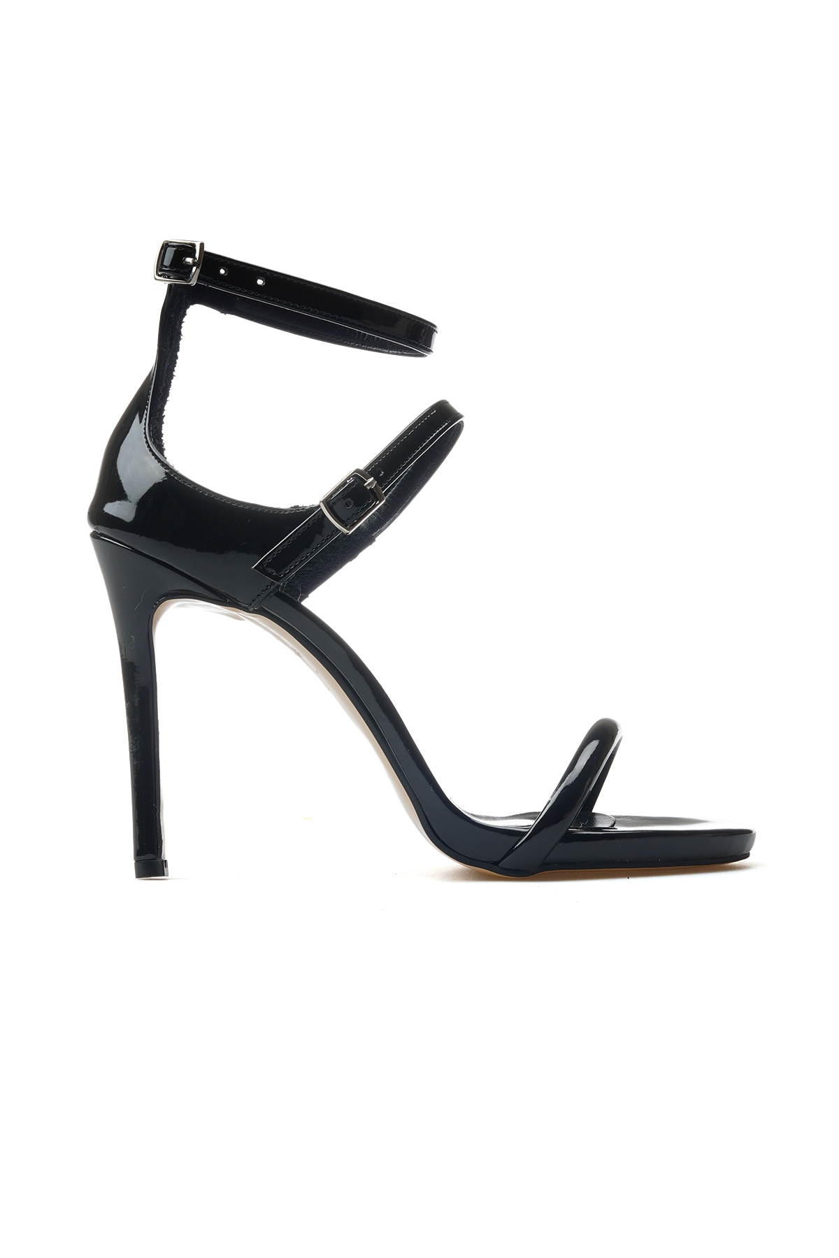 Kadın İnce Topuklu Ayakkabı 25y Ykş.8505 Z Siyah Rugan - Görsel 2