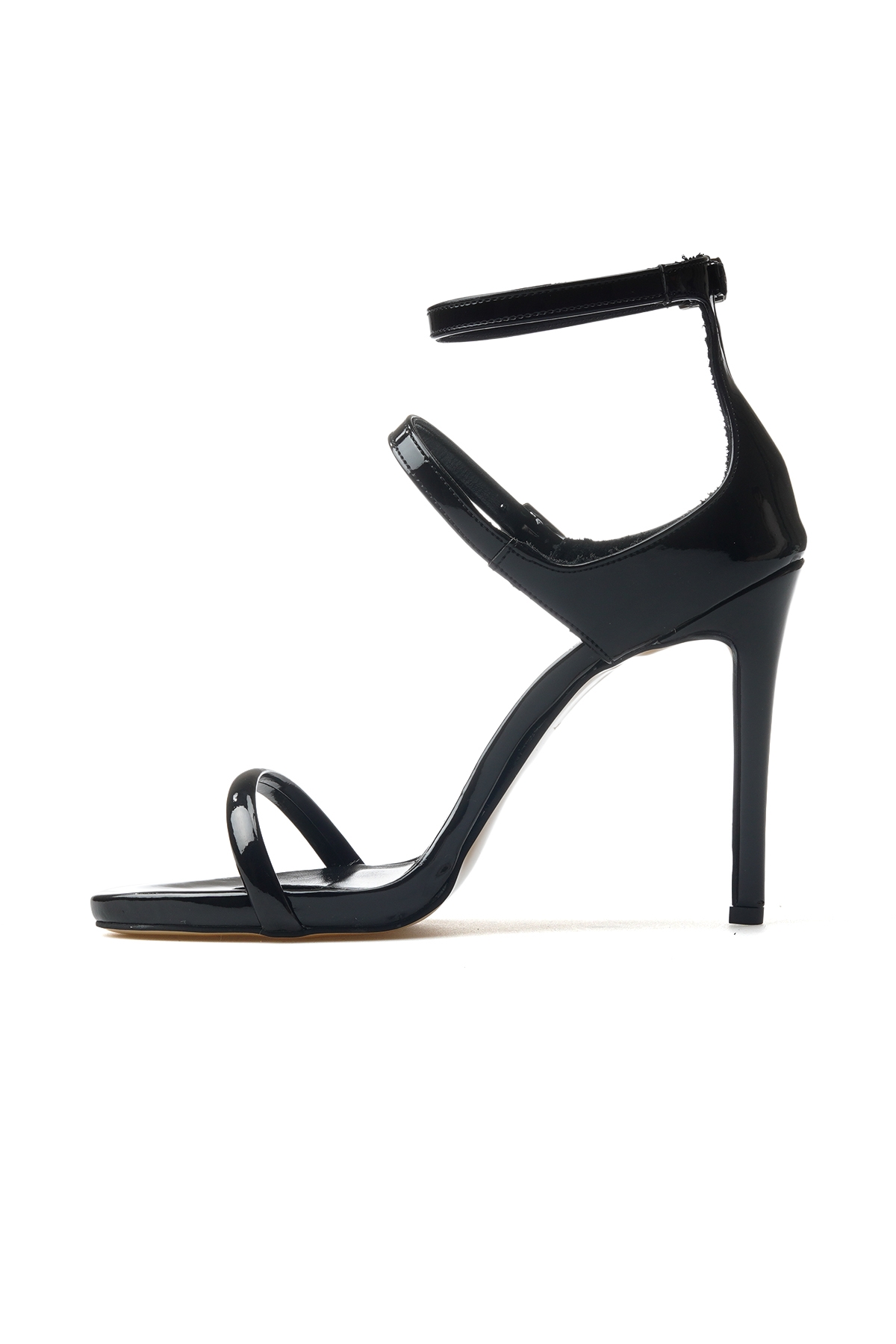 Kadın İnce Topuklu Ayakkabı 25y Ykş.8505 Z Siyah Rugan - Görsel 3