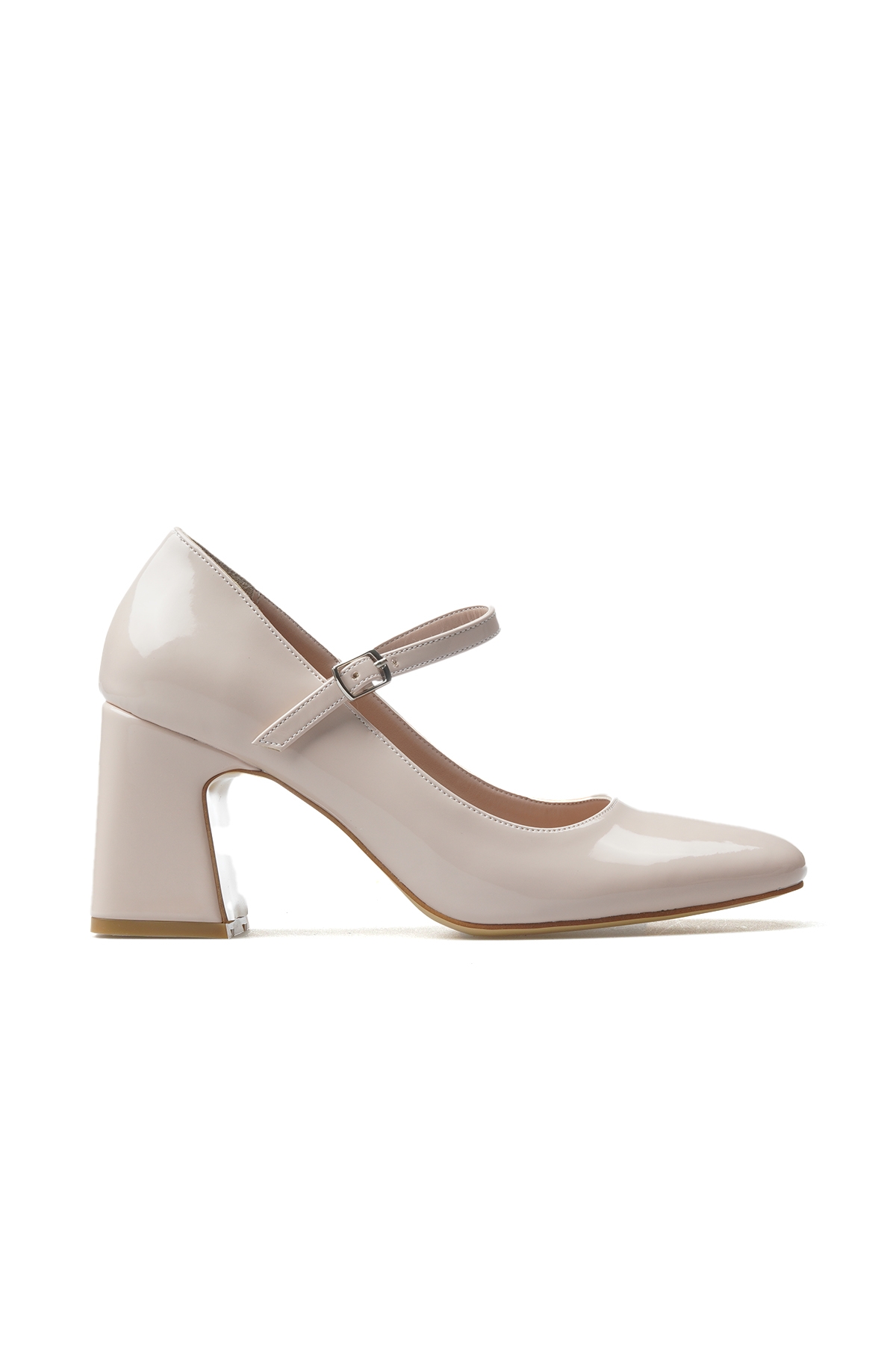 Kadın Kalın Topuklu Ayakkabı 25y Ykş.8250 Z Ten Rugan - Görsel 2