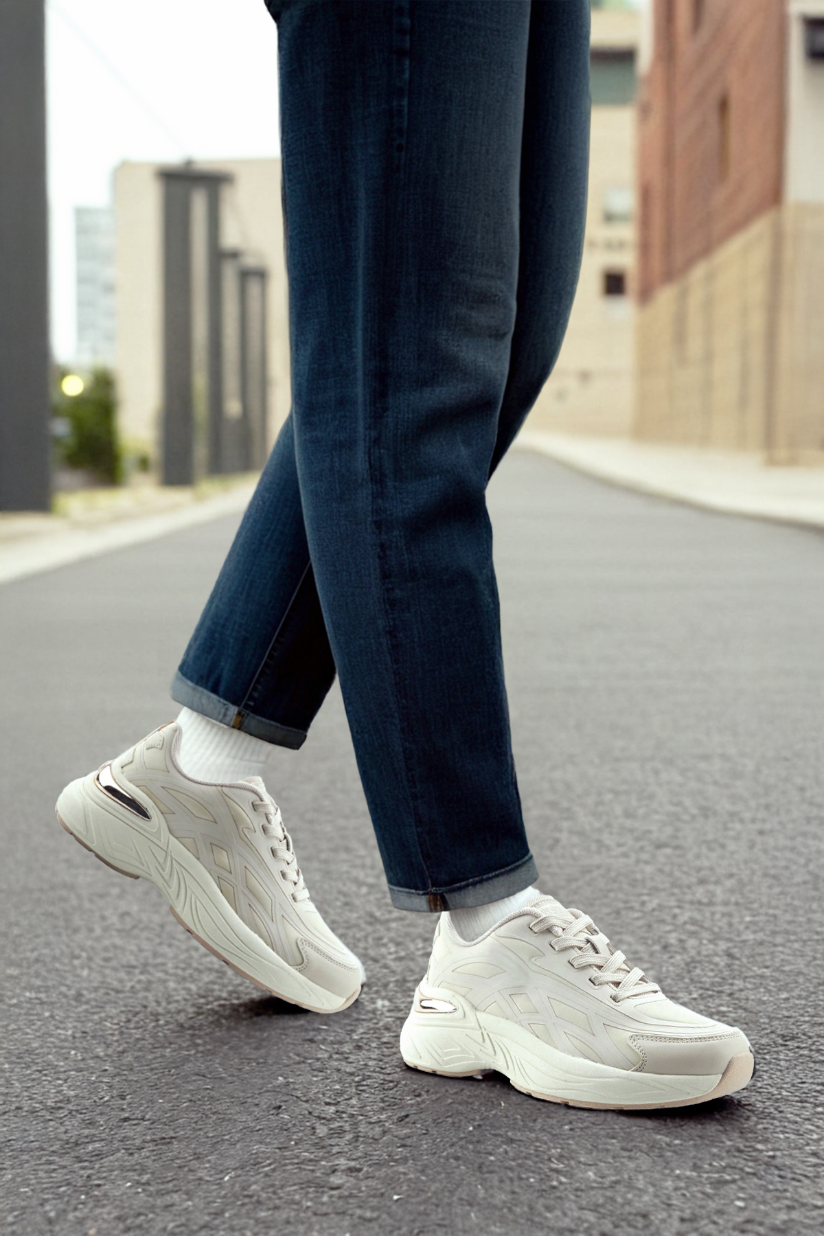 GELDA 5FX Bej Kadın Spor Ayakkabı - Görsel 3