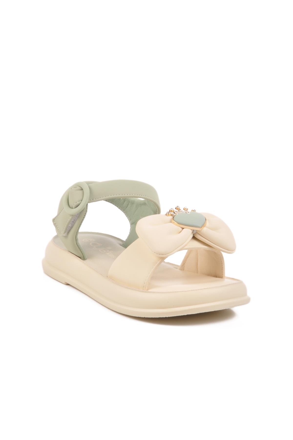 Yeşil Tekstil Kız Çocuk Sandalet 25Y600-5 F - Görsel 2