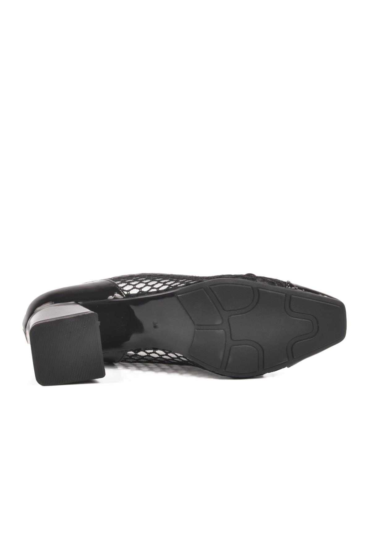 Siyah Rugan Tekstil Kadın Abiye Ayakkabı 250230 Z - Görsel 6