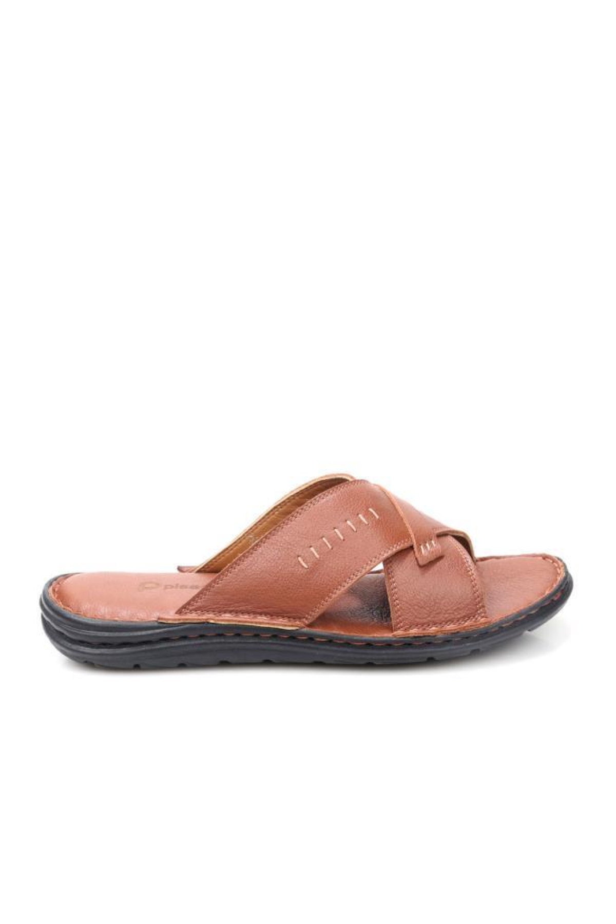 Pisagor PS-33520 Ortopedik Erkek Masaj Tabanlı Hakiki Deri Terlik - Görsel 2