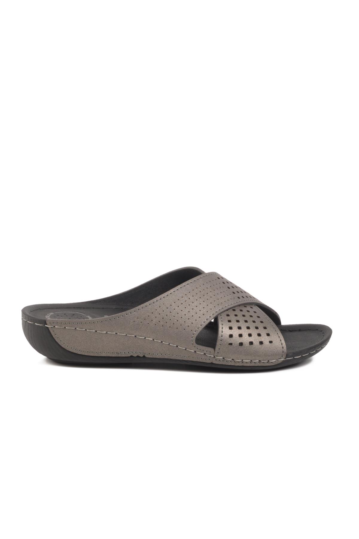 Bento 16.004 Z Platin Kadın Anatomik Terlik - Görsel 4