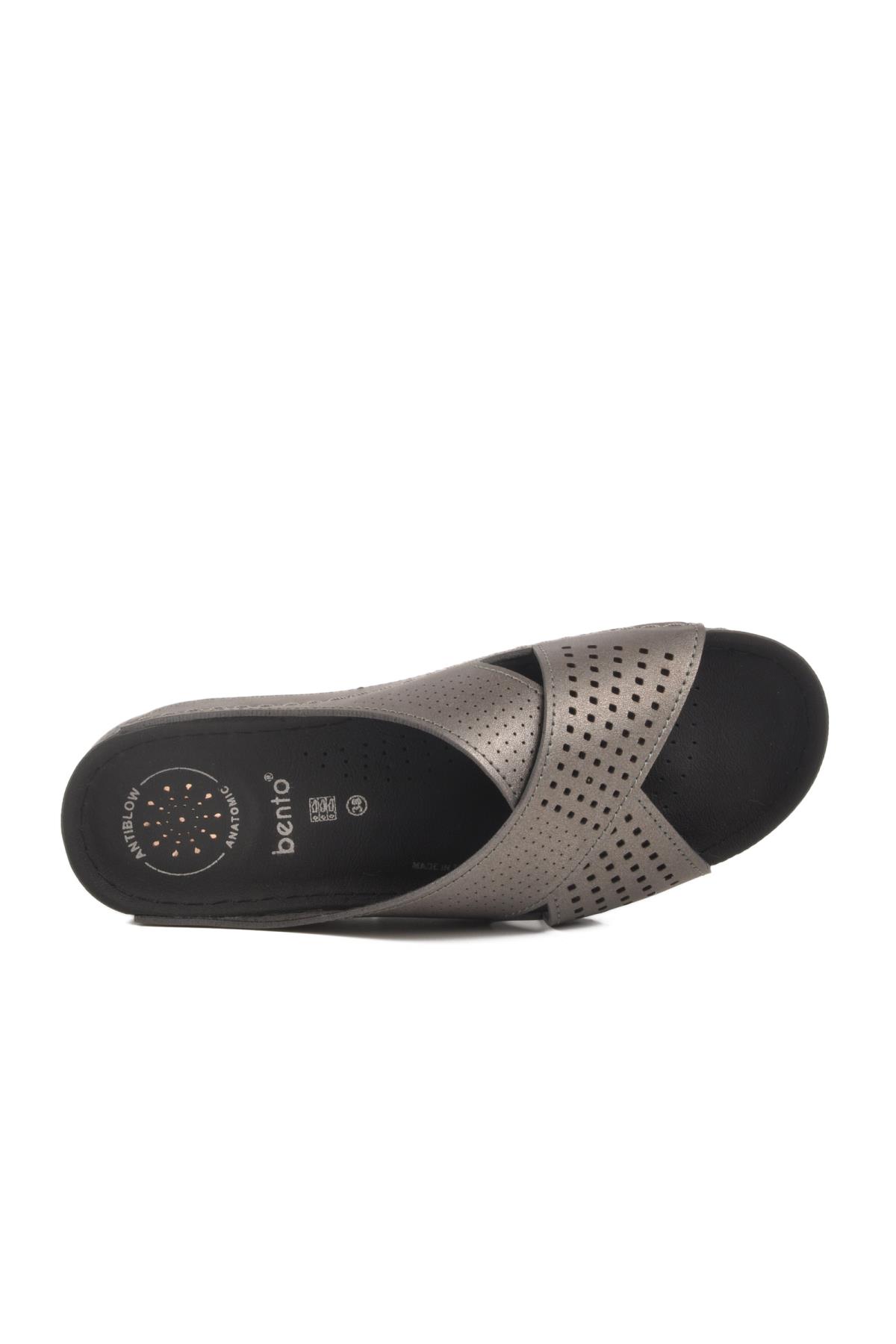 Bento 16.004 Z Platin Kadın Anatomik Terlik - Görsel 5