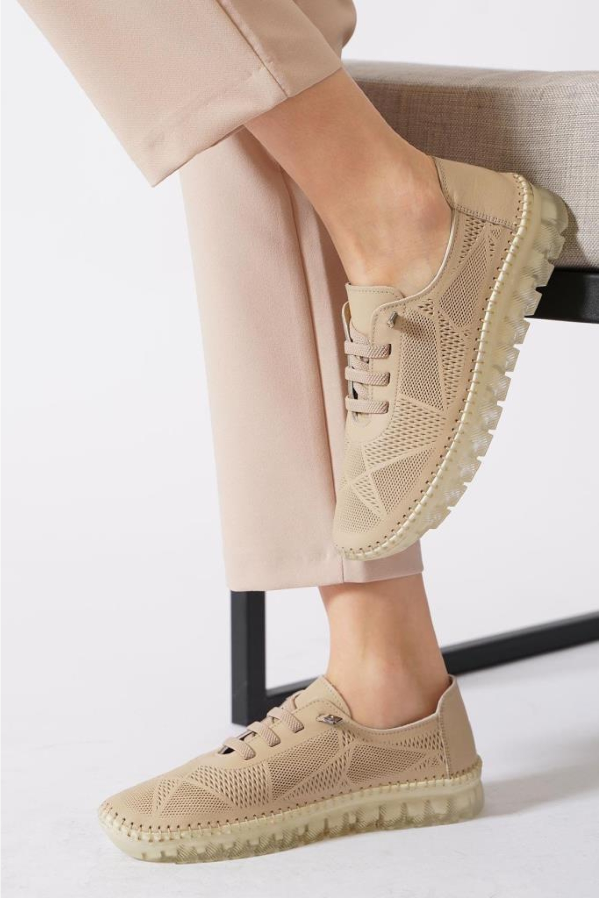 03194 Ortopedik Kadın Günlük Deri Ayakkabı - Görsel 5