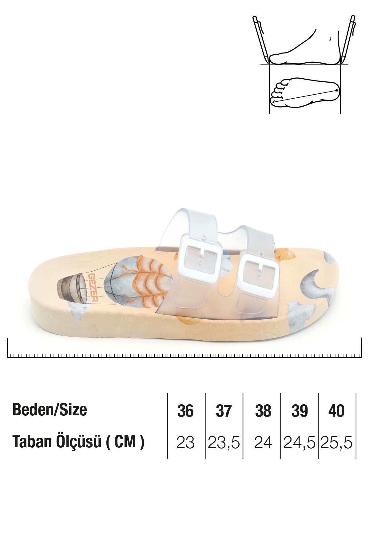 Gezer Gezer Beyaz Kadın Yazlık Airblow Islak Zemine Uygun Rahat Taban Ev Banyo Havuz Plaj Günlük Terlik Sandalet & Terlik | Flo Beyaz - 3. görsel