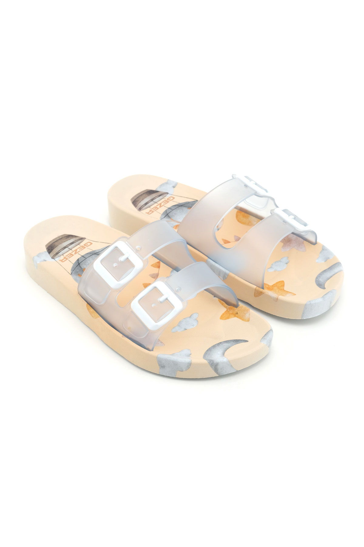 Gezer Gezer Beyaz Kadın Yazlık Airblow Islak Zemine Uygun Rahat Taban Ev Banyo Havuz Plaj Günlük Terlik Sandalet & Terlik | Flo Beyaz - 4. görsel