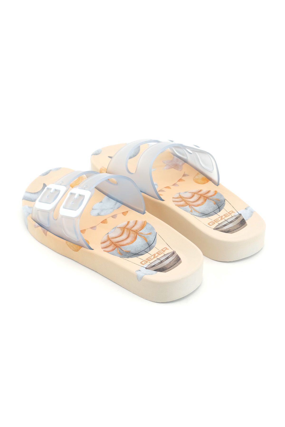 Gezer Gezer Beyaz Kadın Yazlık Airblow Islak Zemine Uygun Rahat Taban Ev Banyo Havuz Plaj Günlük Terlik Sandalet & Terlik | Flo Beyaz - 5. görsel